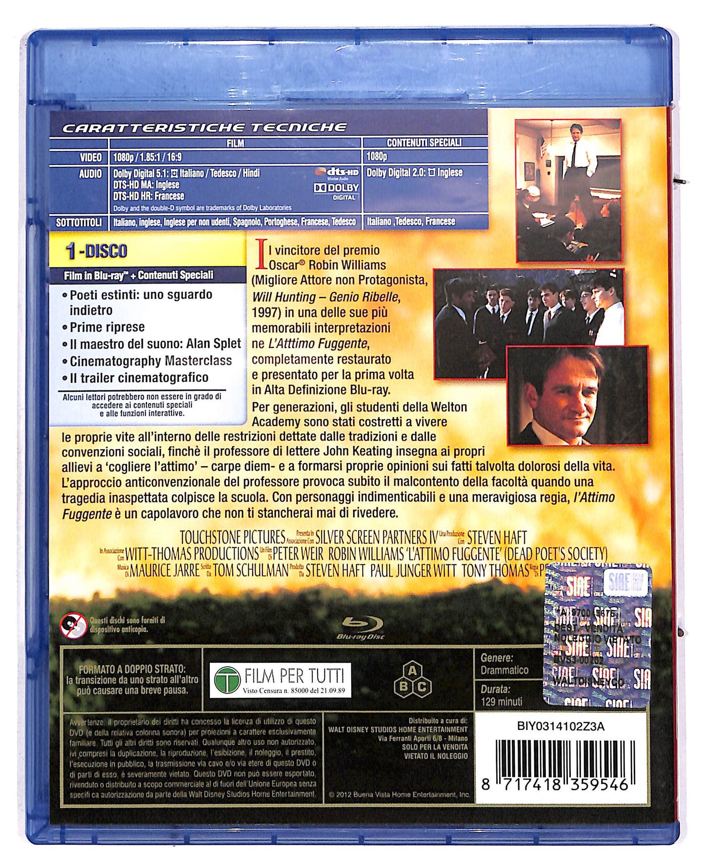 EBOND L' attimo fuggente BLURAY BLURAY DB675901