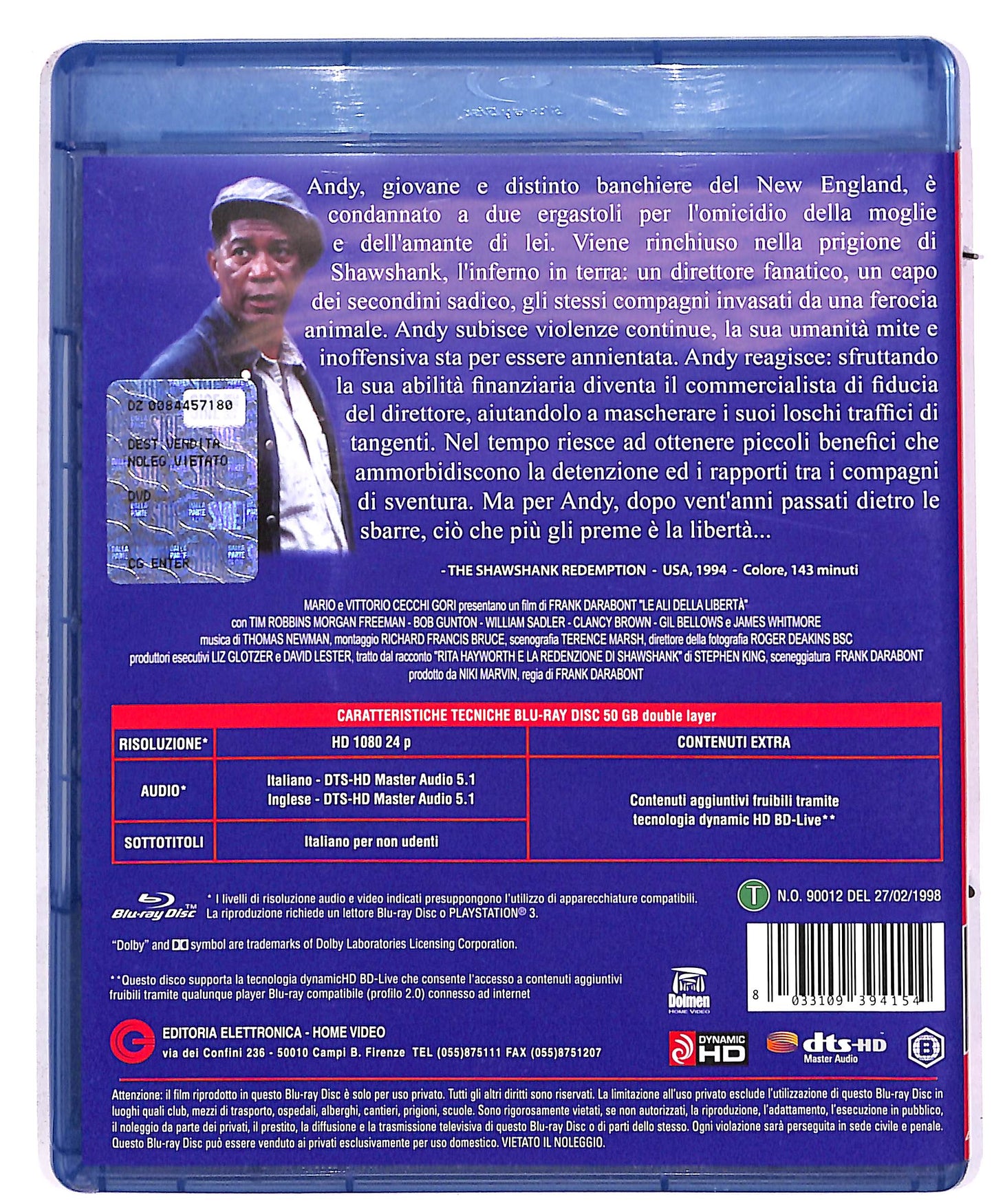 EBOND Le ali della liberta BLURAY BLURAY DB675922