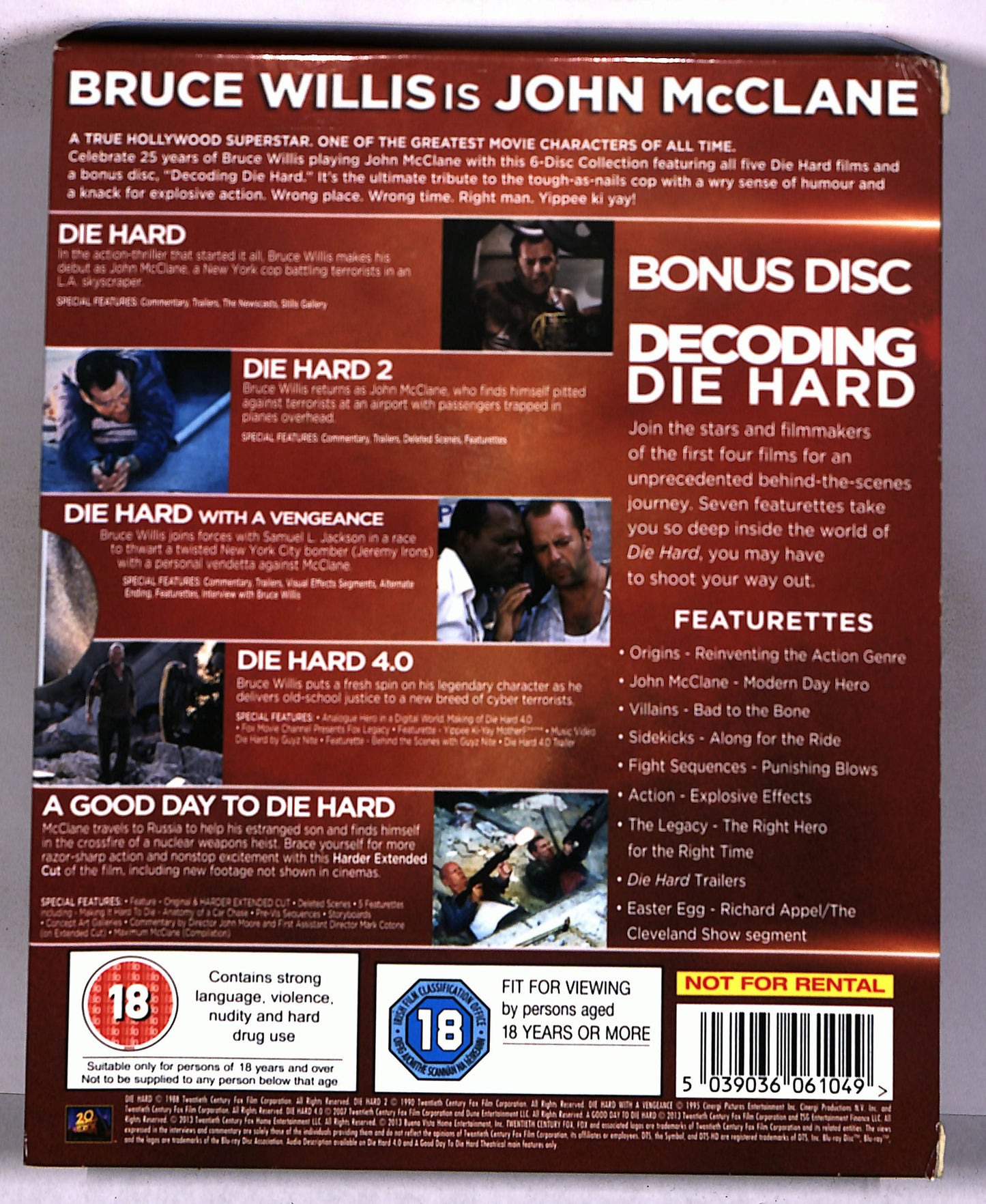 EBOND Die Hard: Legacy Collection Lingua Inglese UK BLURAY DB675935