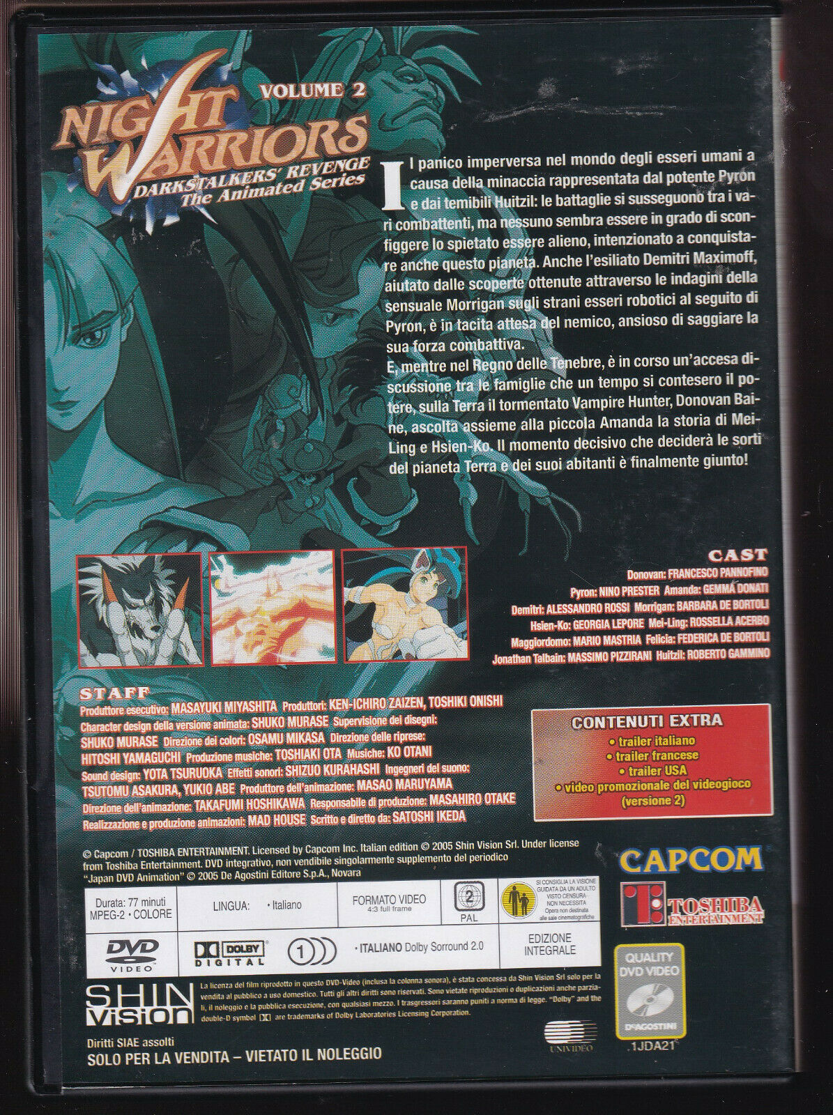 EBOND Night Warriors 2a Parte-japan Animation Editoriale Deagostini DVD DB676403