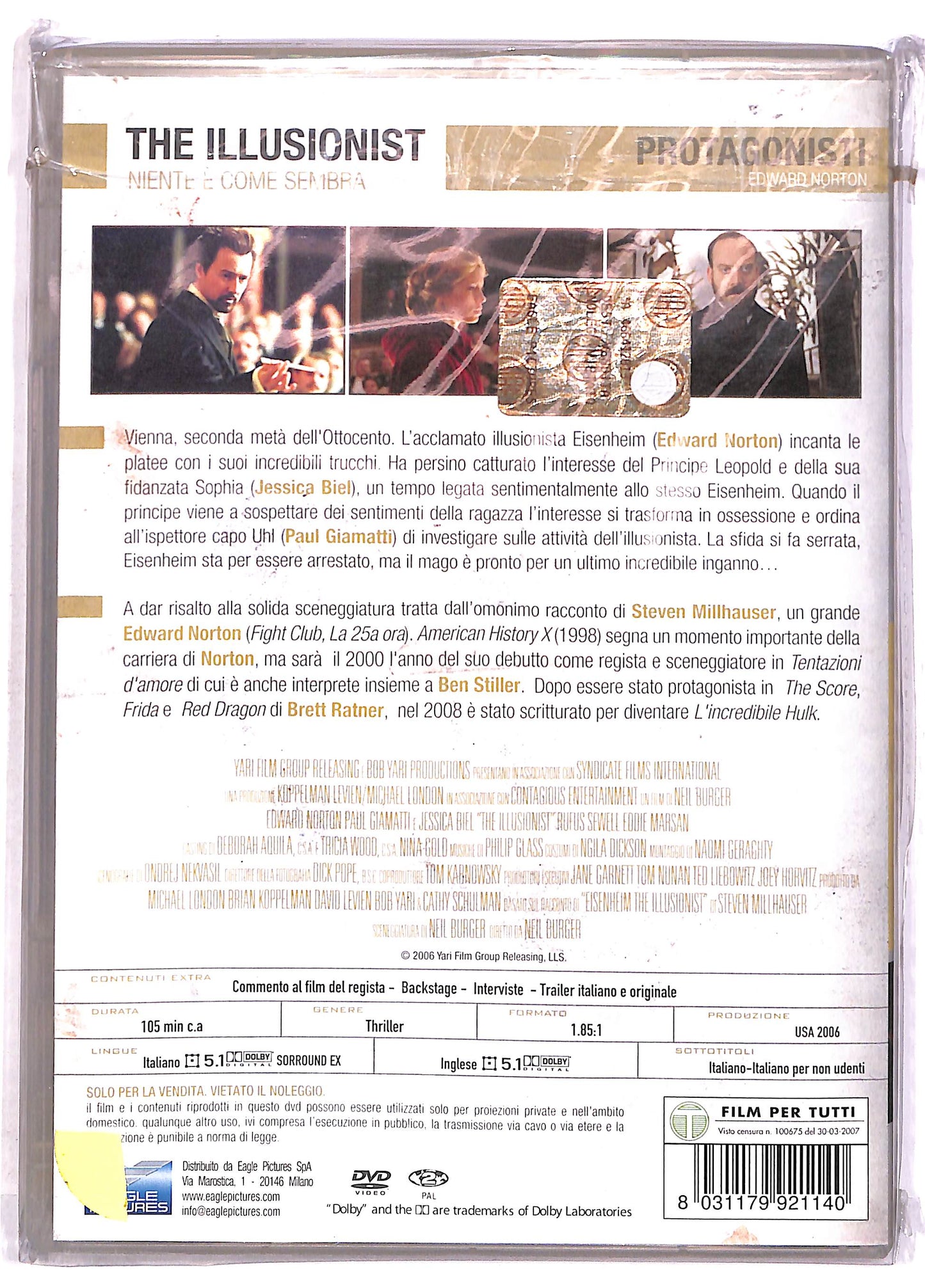 EBOND The Illusionist - L'illusionista DVD DB676658