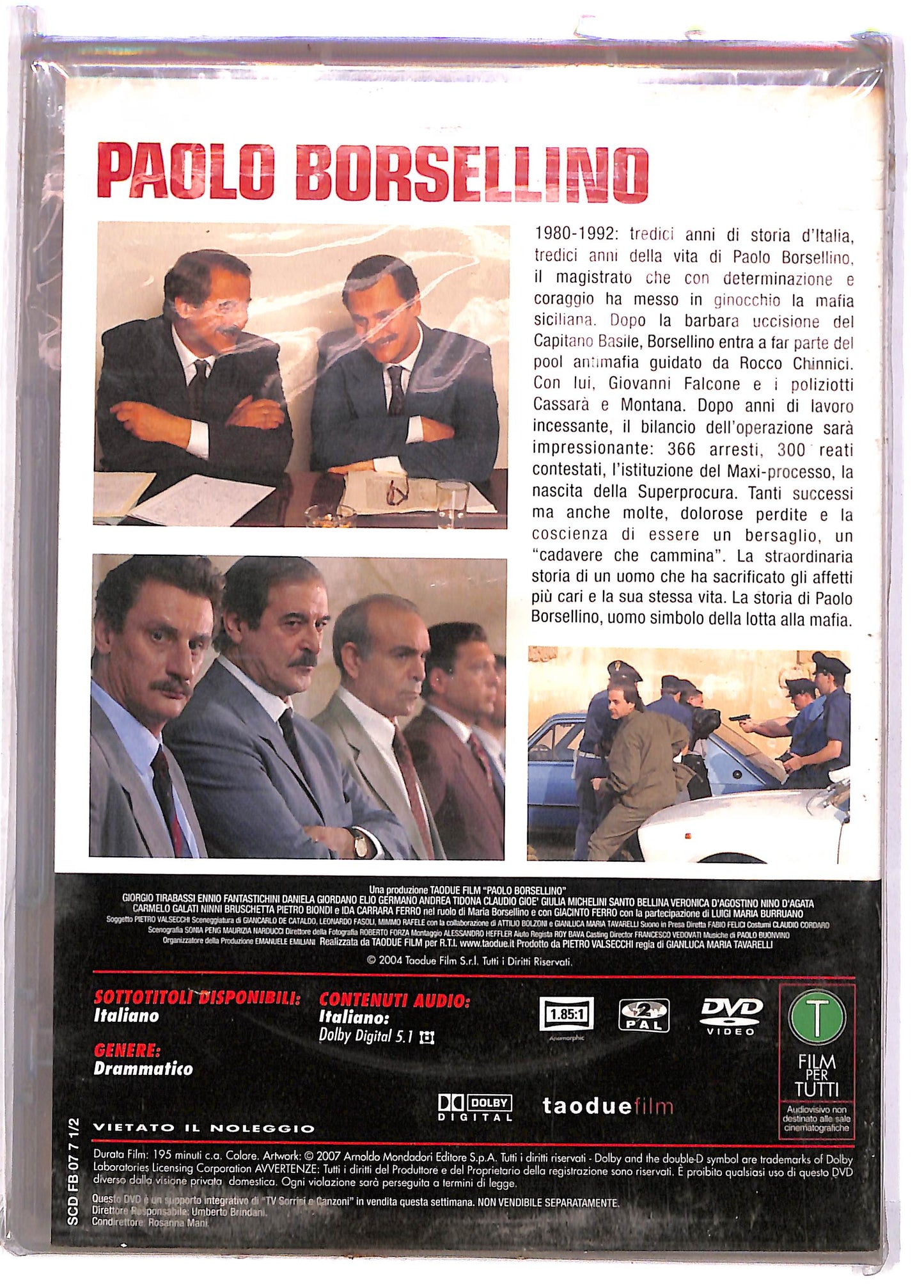 EBOND Paolo Borsellino - miniserie TV - 2 DVD DB677149