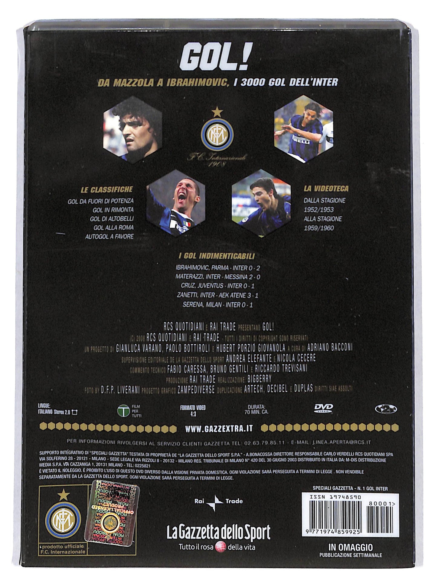 EBOND Gol! da mazzola a Ibrahimovic vol.1 EDITORIALE DVD DB677354