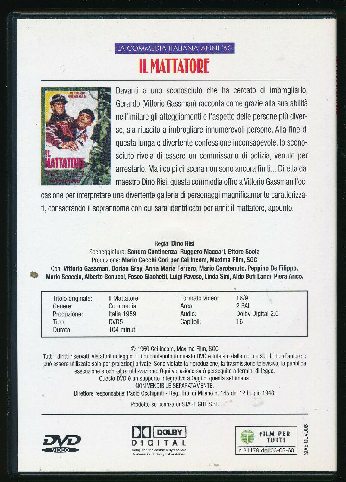EBOND Il Mattatore Editoriale DVD DB678132