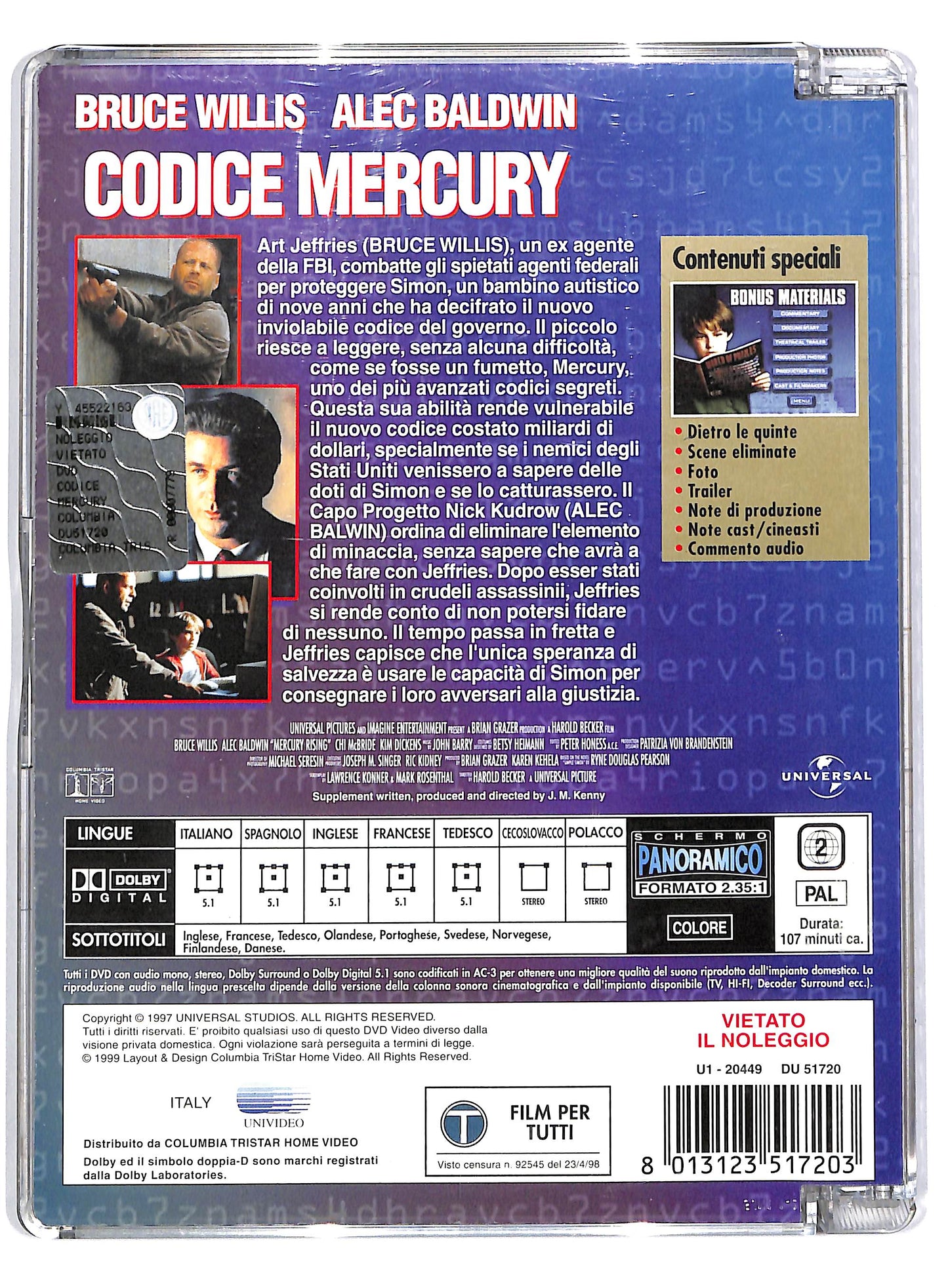 EBOND Codice Mercury - SJB DVD DB678363