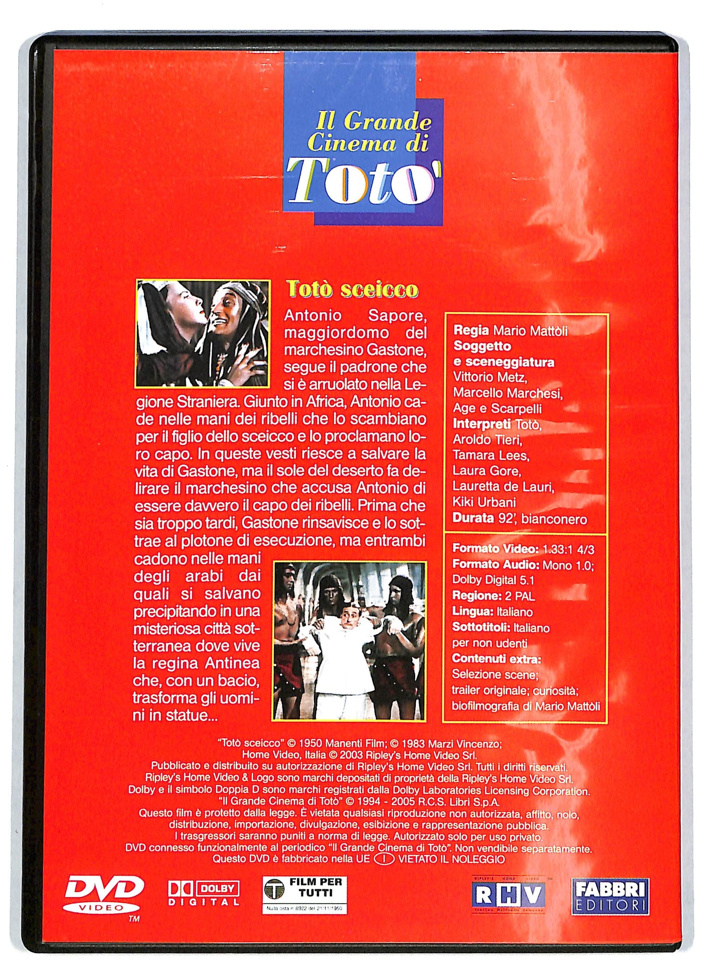 EBOND Toto Sceicco Il Grande Cinema Di Toto Editoriale EDITORIALE DVD DB678662