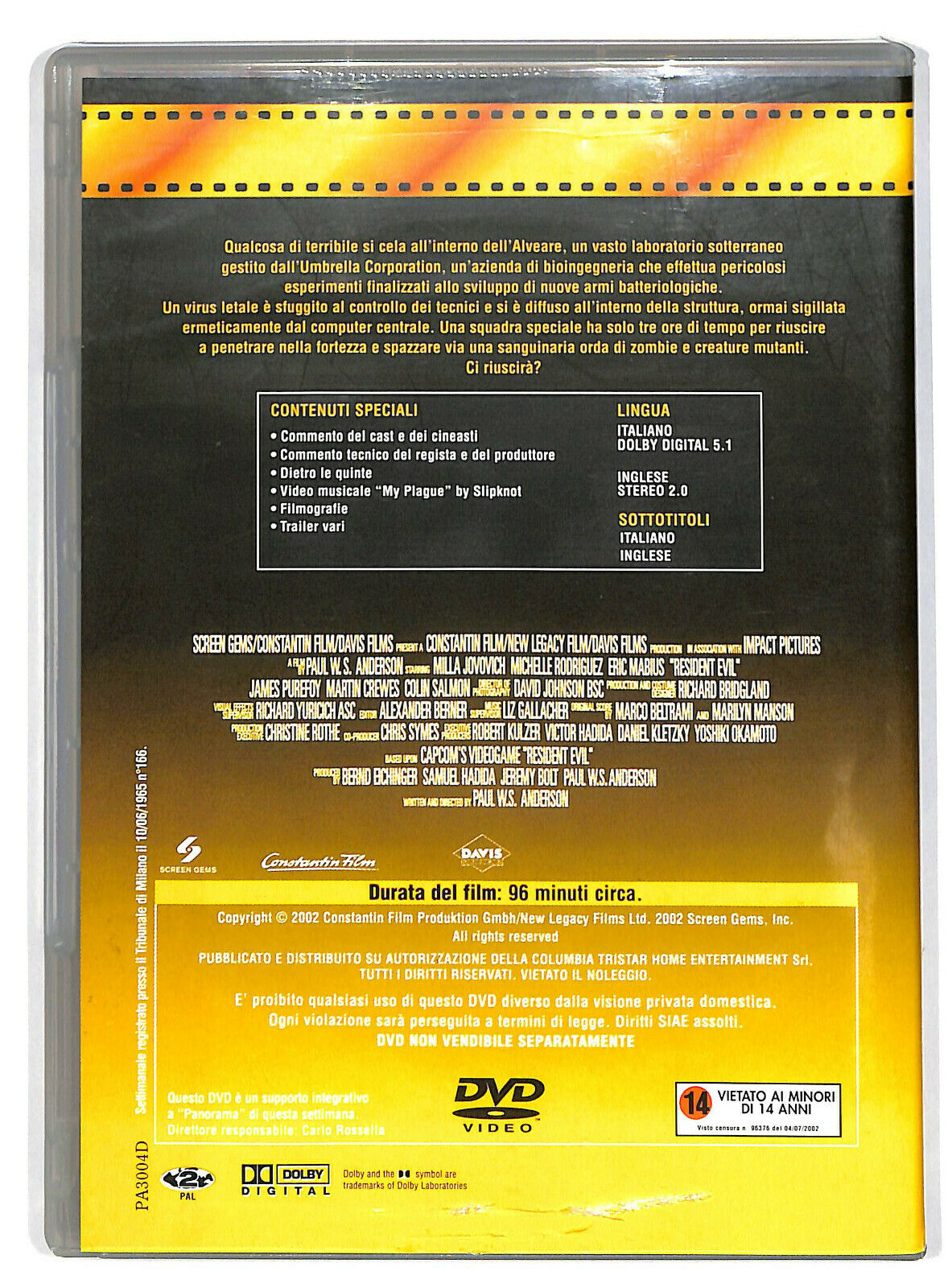 EBOND Resident Evil Editoriale DVD DB678736