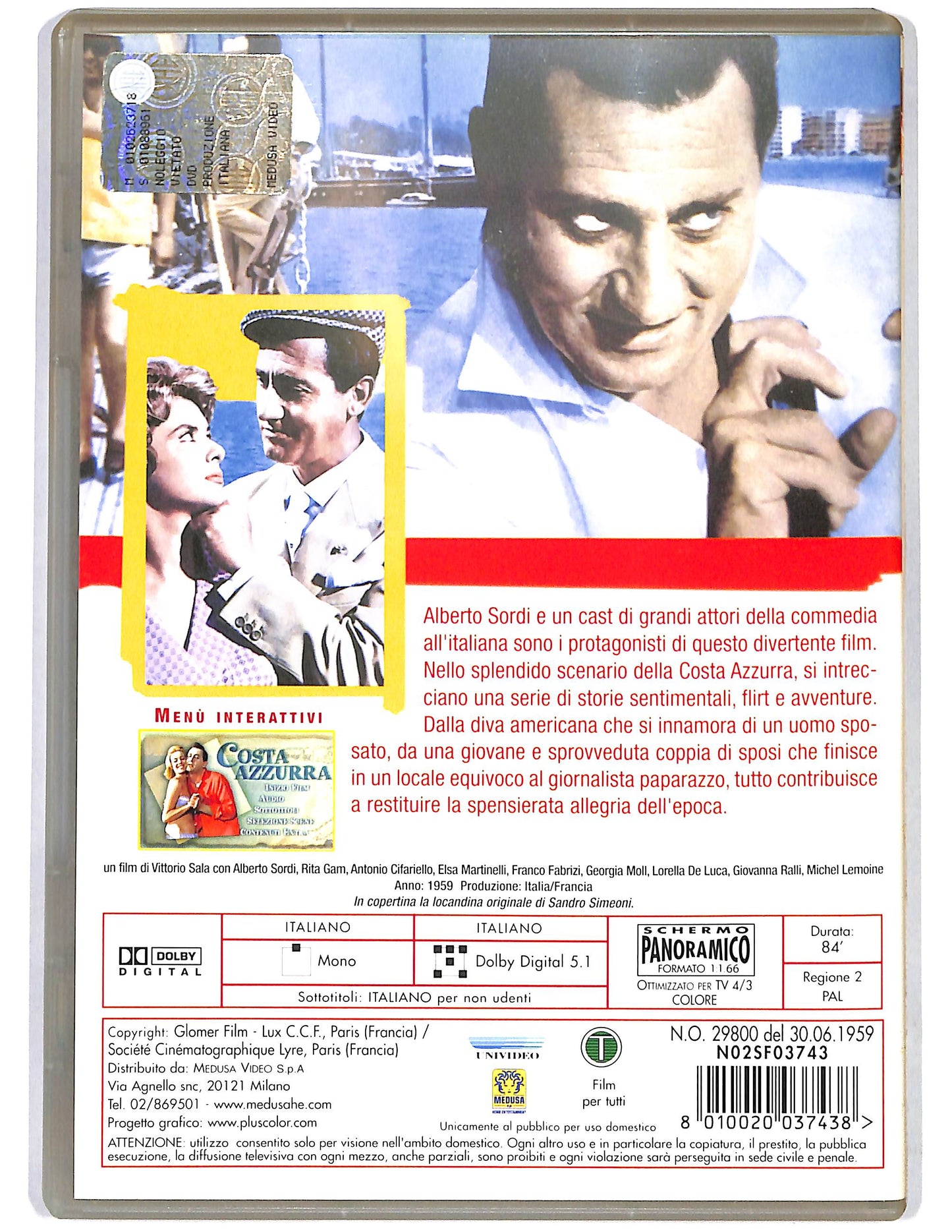 EBOND Alberto Sordi - Costa Azzurra DVD DB679239