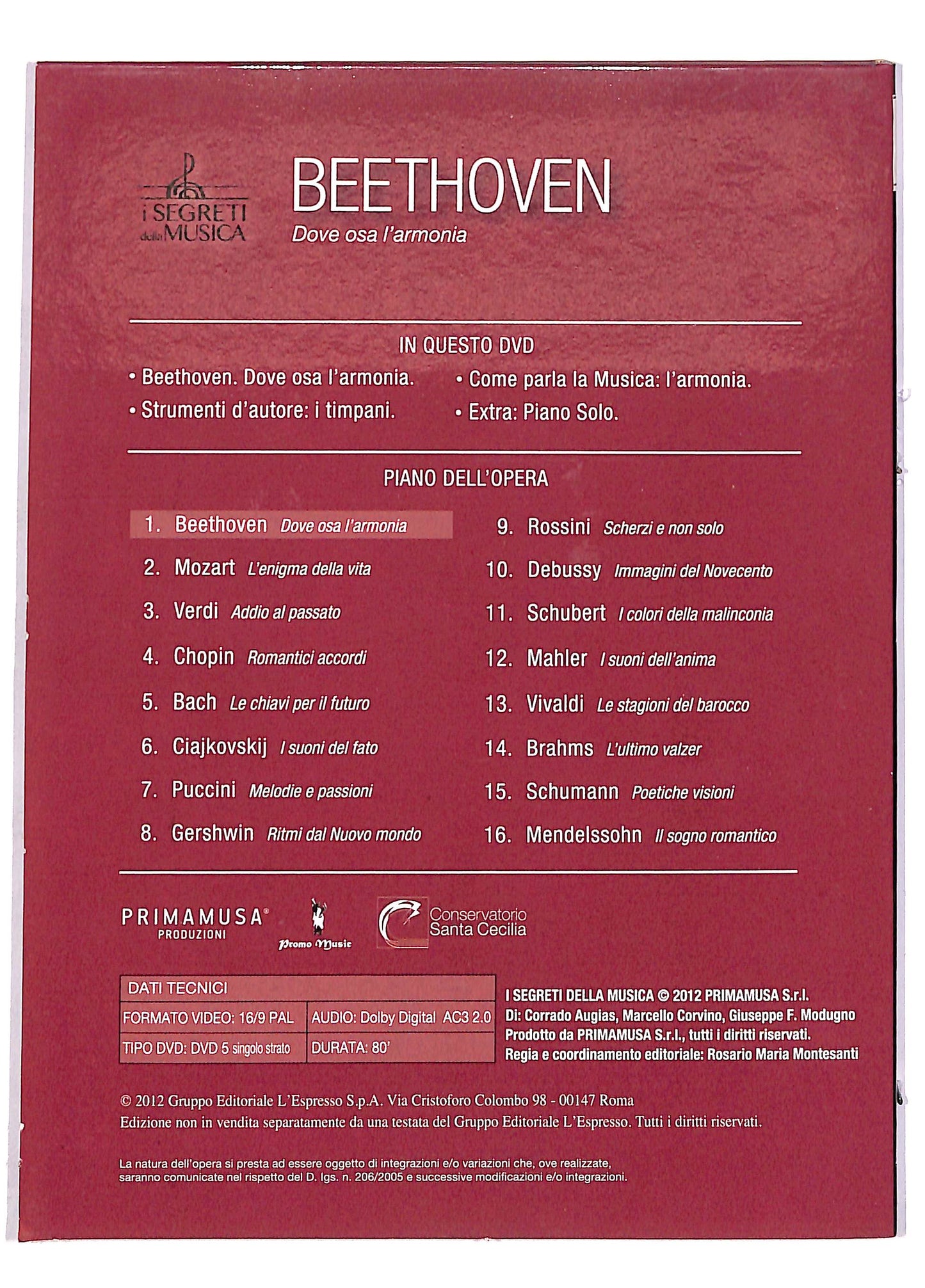 EBOND Corrado Augias I Segreti della Musica Beethoven EDITORIALE DVD DB679414