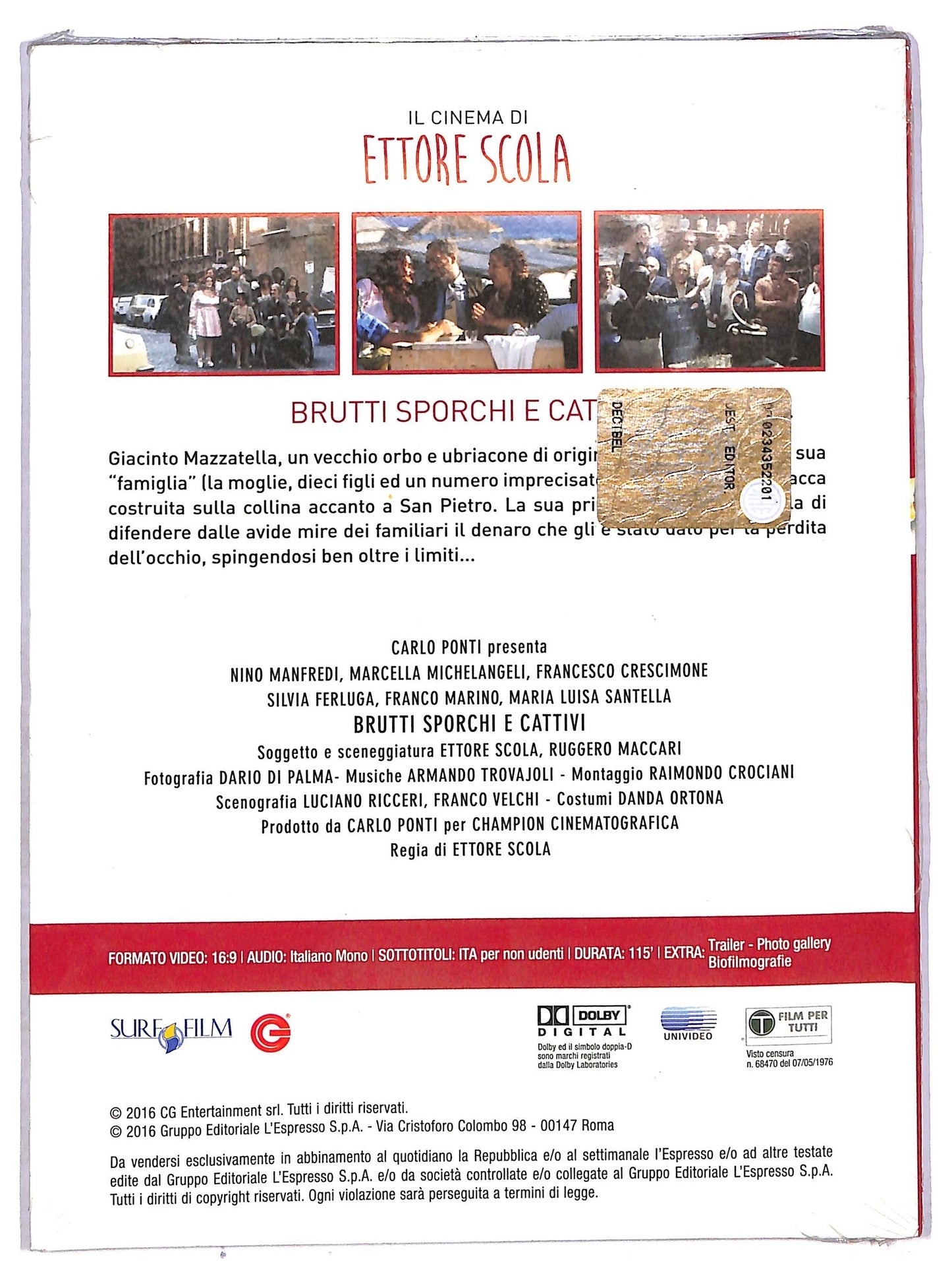 EBOND Brutti sporchi e cattivi EDITORIALE DVD DB679422