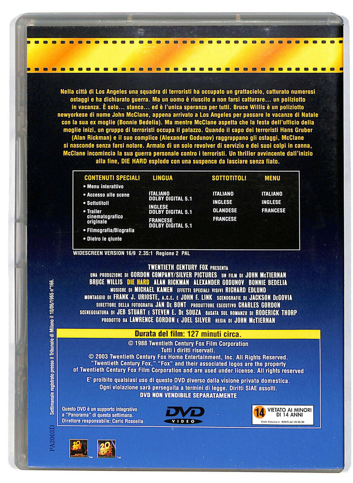 EBOND Die Hard Trappola Di Cristallo Editoriale DVD DB679450
