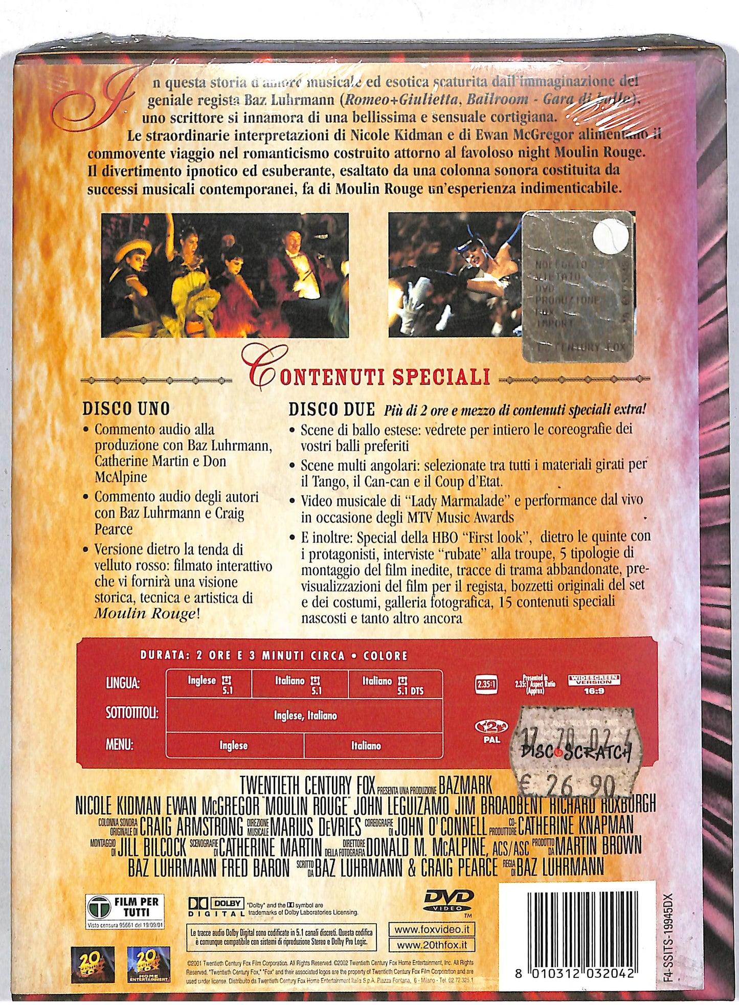 EBOND Moulin Rouge! (2 dischi) DIGIPACK DVD DB679913