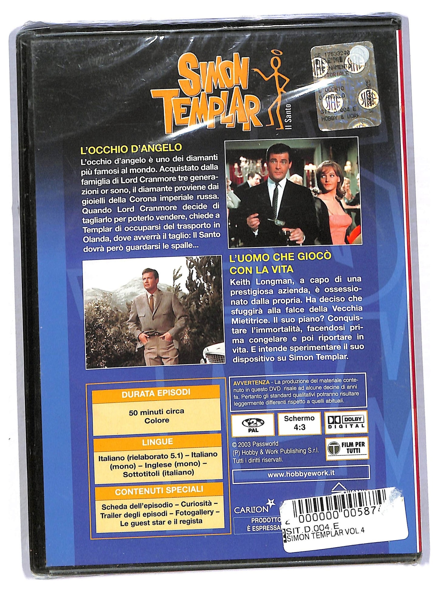 EBOND Simon Templar IL Santo Vol. 4 Roger Moore EDITORIALE DVD DB680256