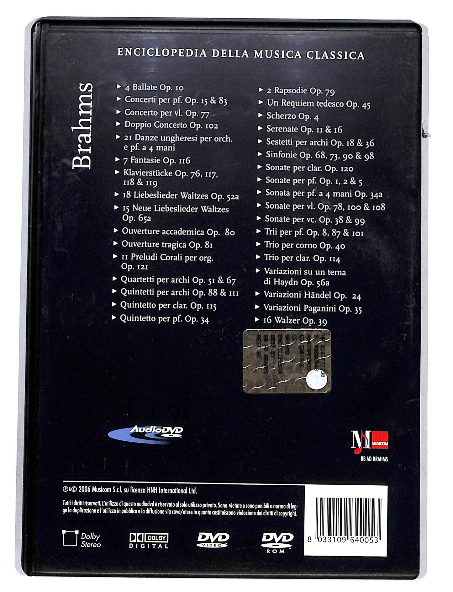 EBOND Enciclopedia della musica classica Vol.6 - Brahms DVD DB680855