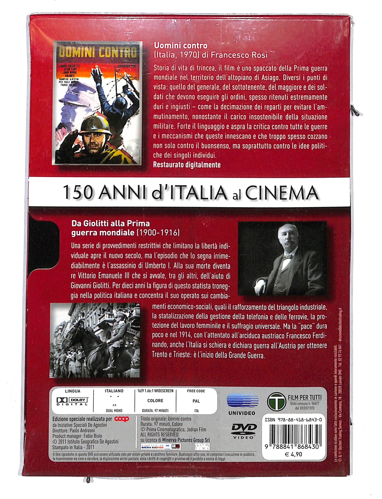 EBOND 150 anni d'italia al cinema vol.2 - uomini contro DVD DB680910