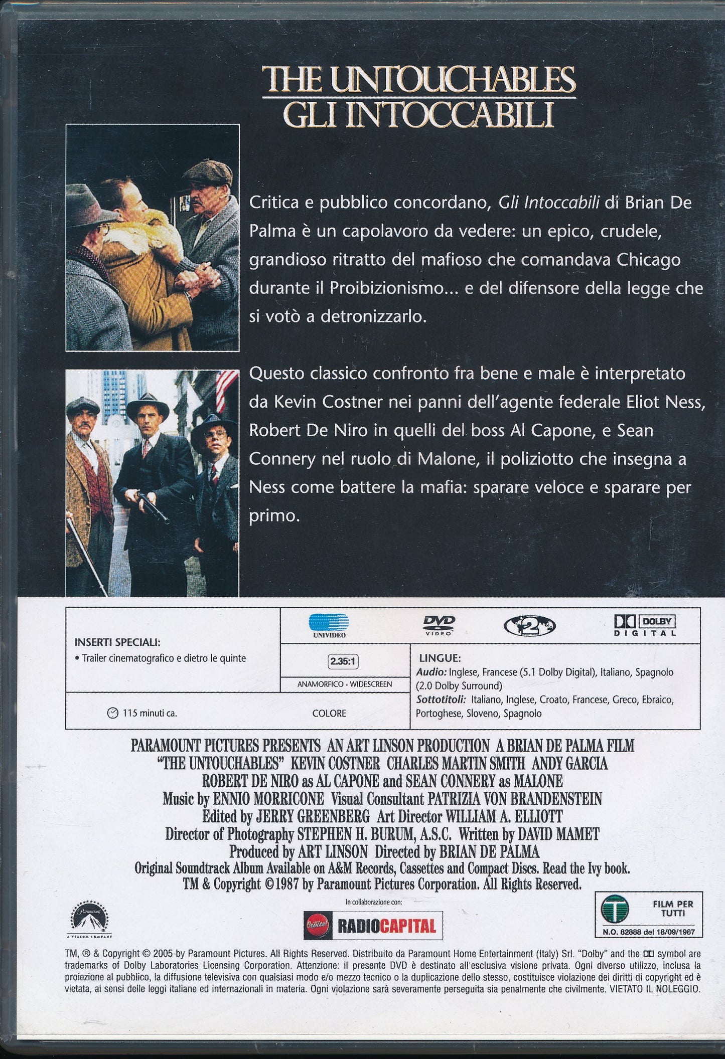 EBOND The Untouchables - Gli intoccabili - Grande cinema DVD DB681166