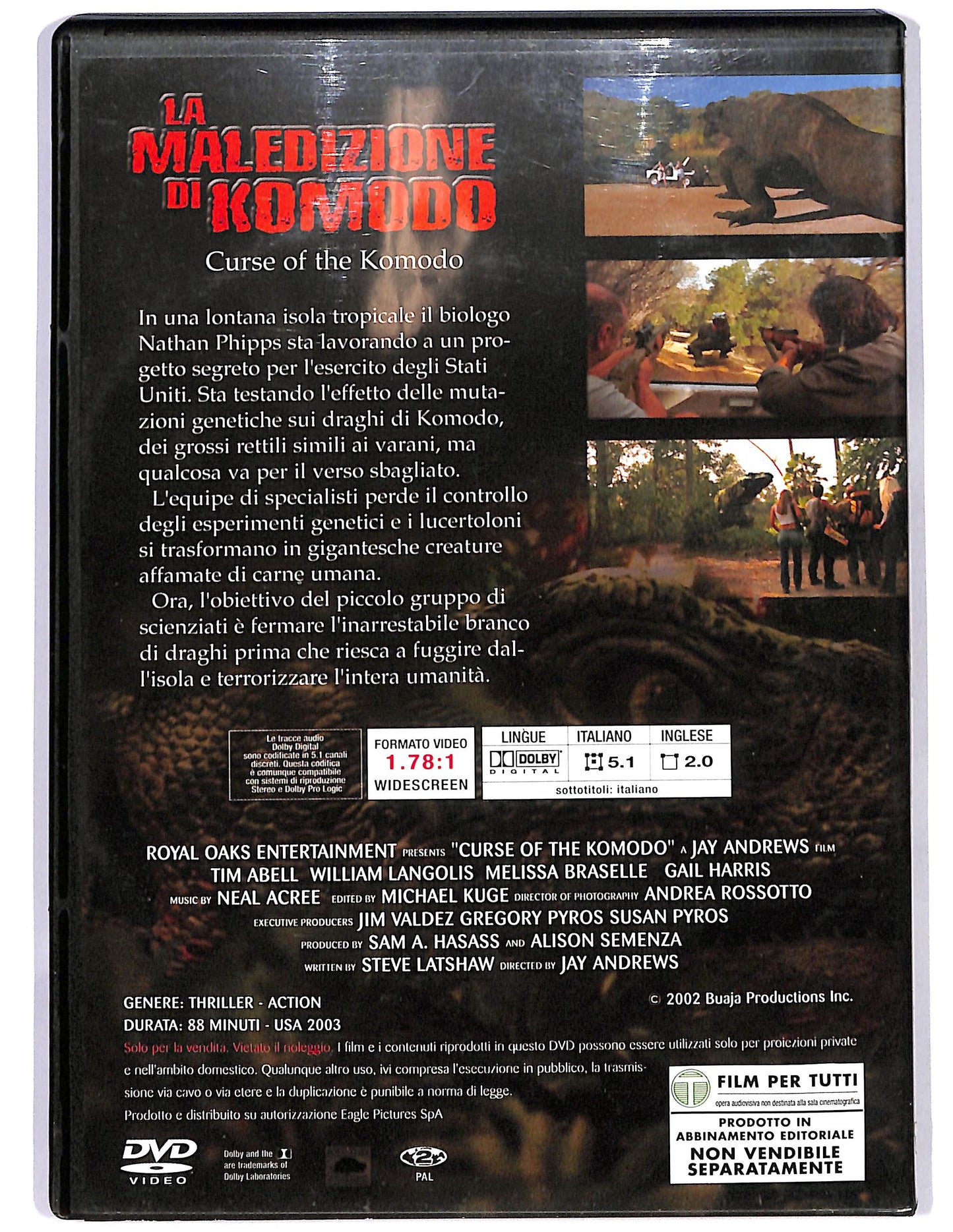 EBOND La maledizione di Komodo EDITORIALE DVD DB682866