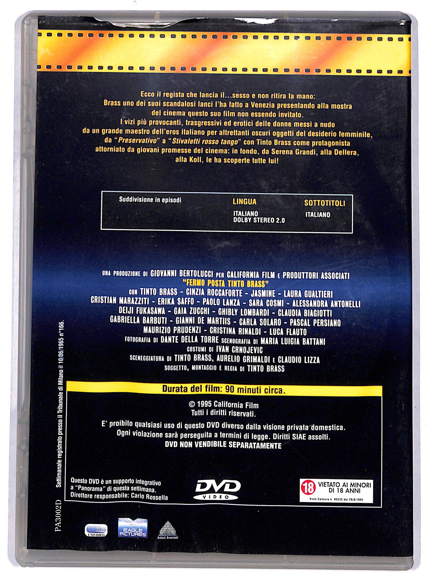 EBOND Fermo posta Tinto Brass EDITORIALE DVD DB682932