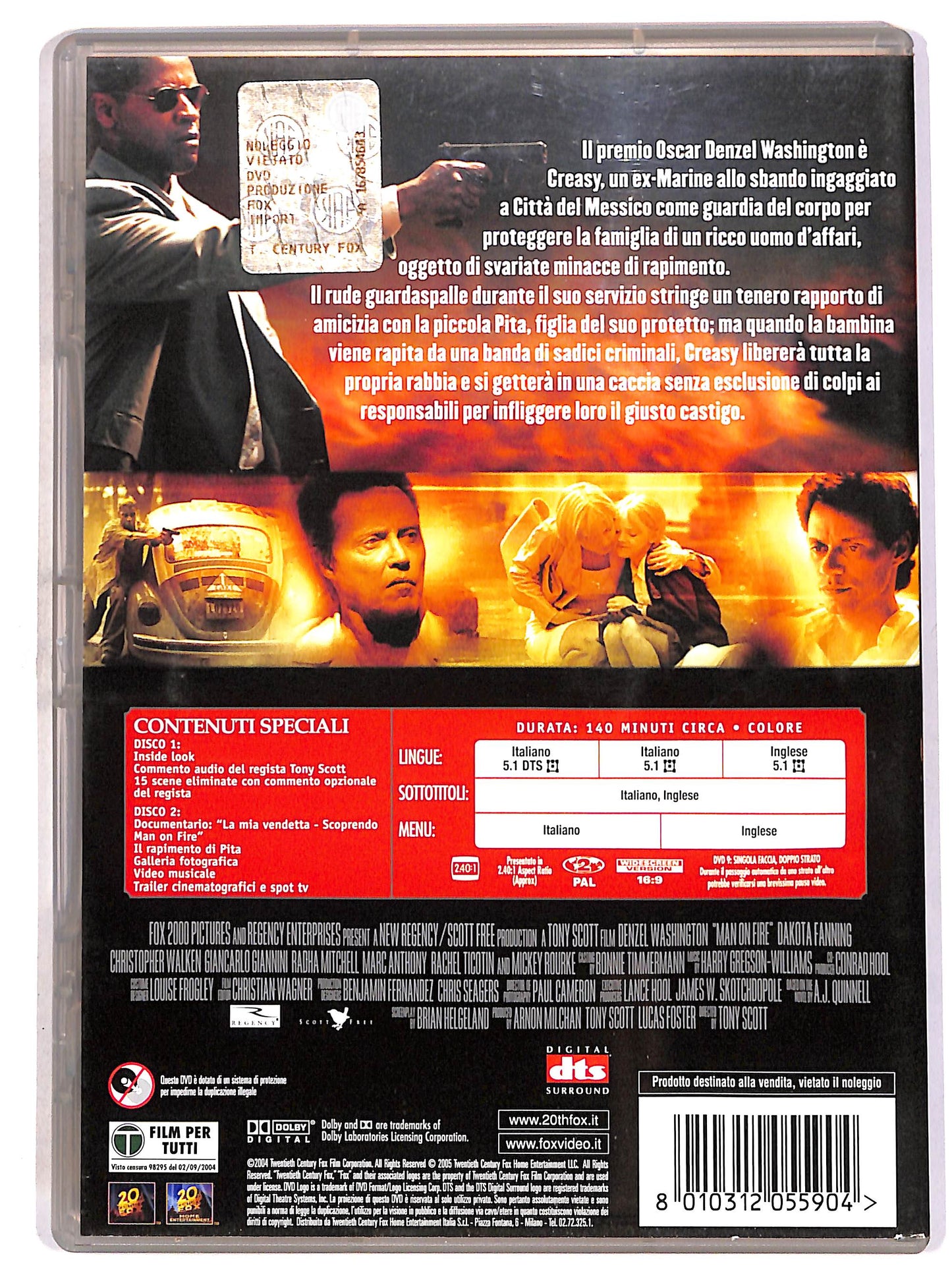 EBOND Man on Fire - Il fuoco della vendetta (2 dischi) ED. SPECIALE DVD DB683119