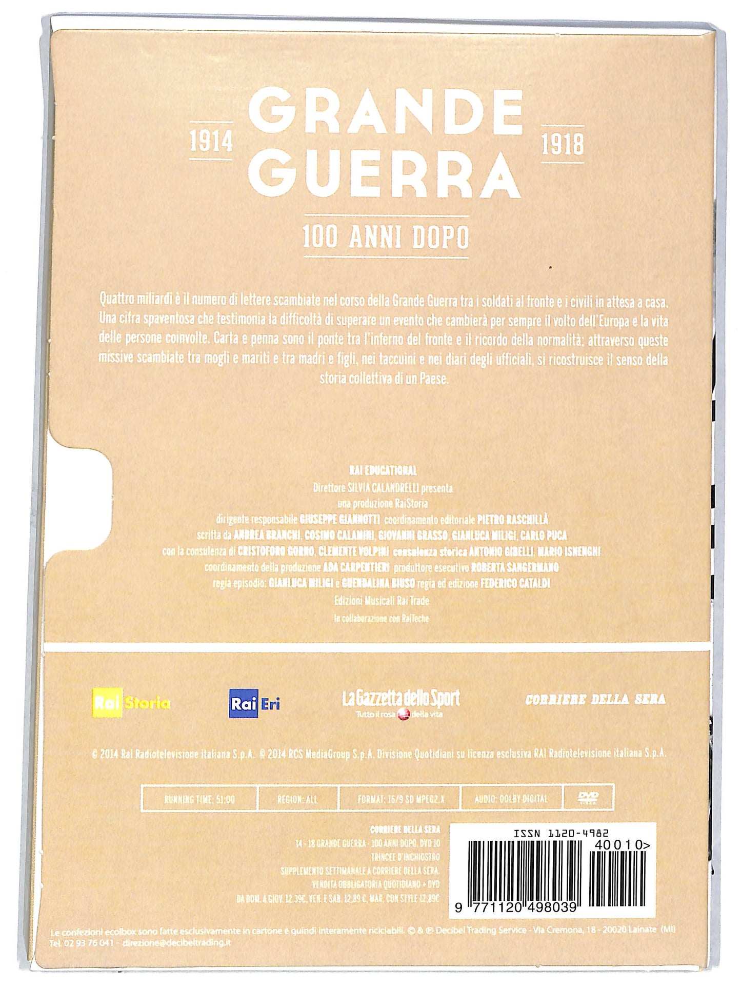 EBOND Trincee d'inchiostro - Grande guerra 1914 - 1918 EDITORIALE DVD DB683324