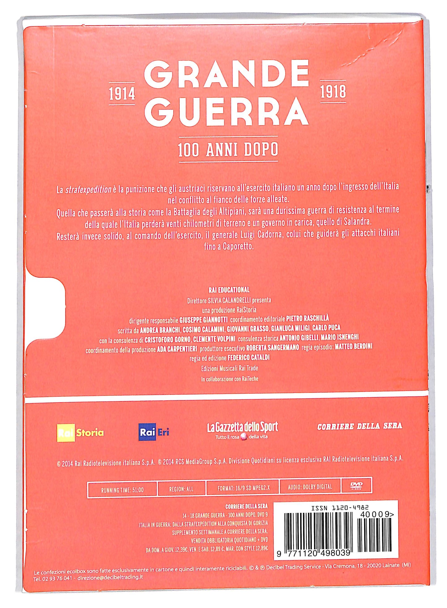 EBOND Grande guerra 1914 - 1918 vol 09 - italia in guerra EDITORIALE DVD DB683326