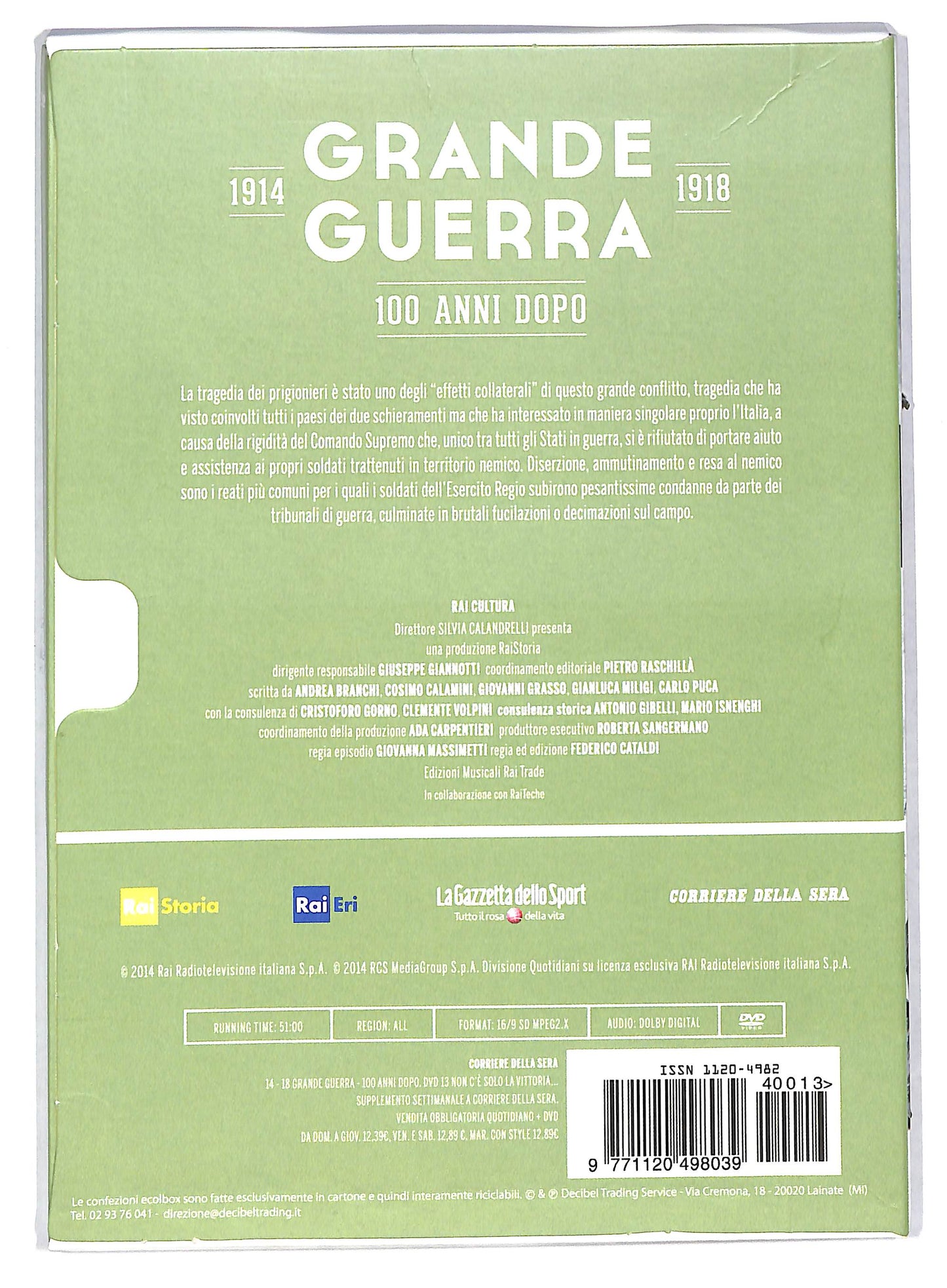 EBOND Non c'e solo la vittoria - Grande guerra 1914 EDITORIALE DVD DB683431