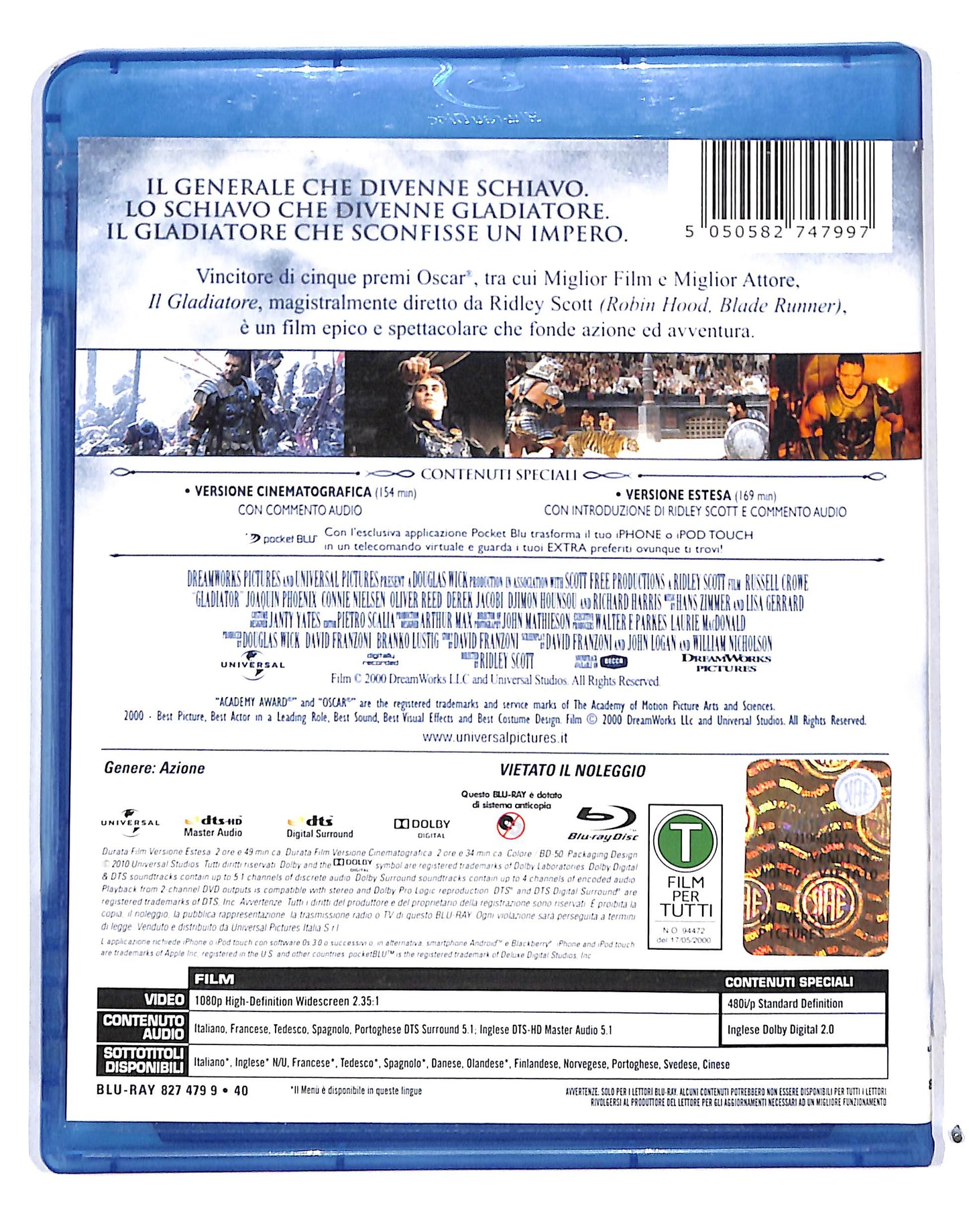 EBOND Il Gladiatore 10th Anniversary Edition BLURAY DB683730