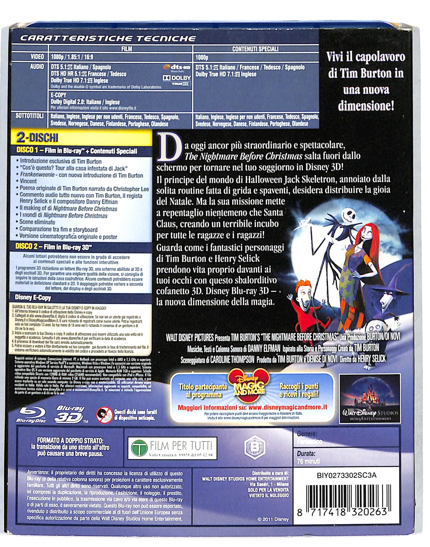 EBOND The Nightmare Before Christmas 3D BLURAY BLURAY DB683750