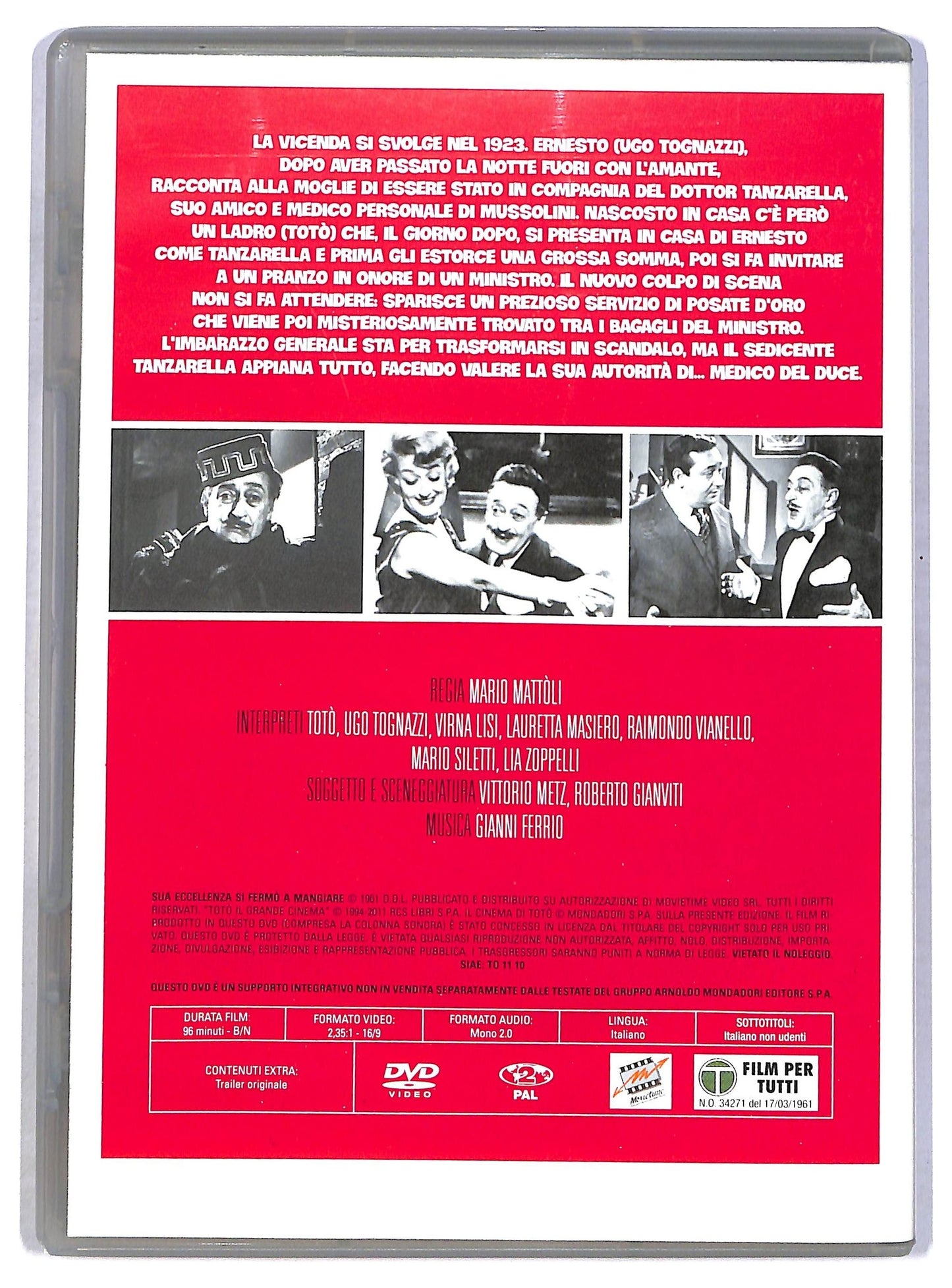 EBOND Sua Eccellenza Si Fermo A Mangiare EDITORIALE DVD DB684607