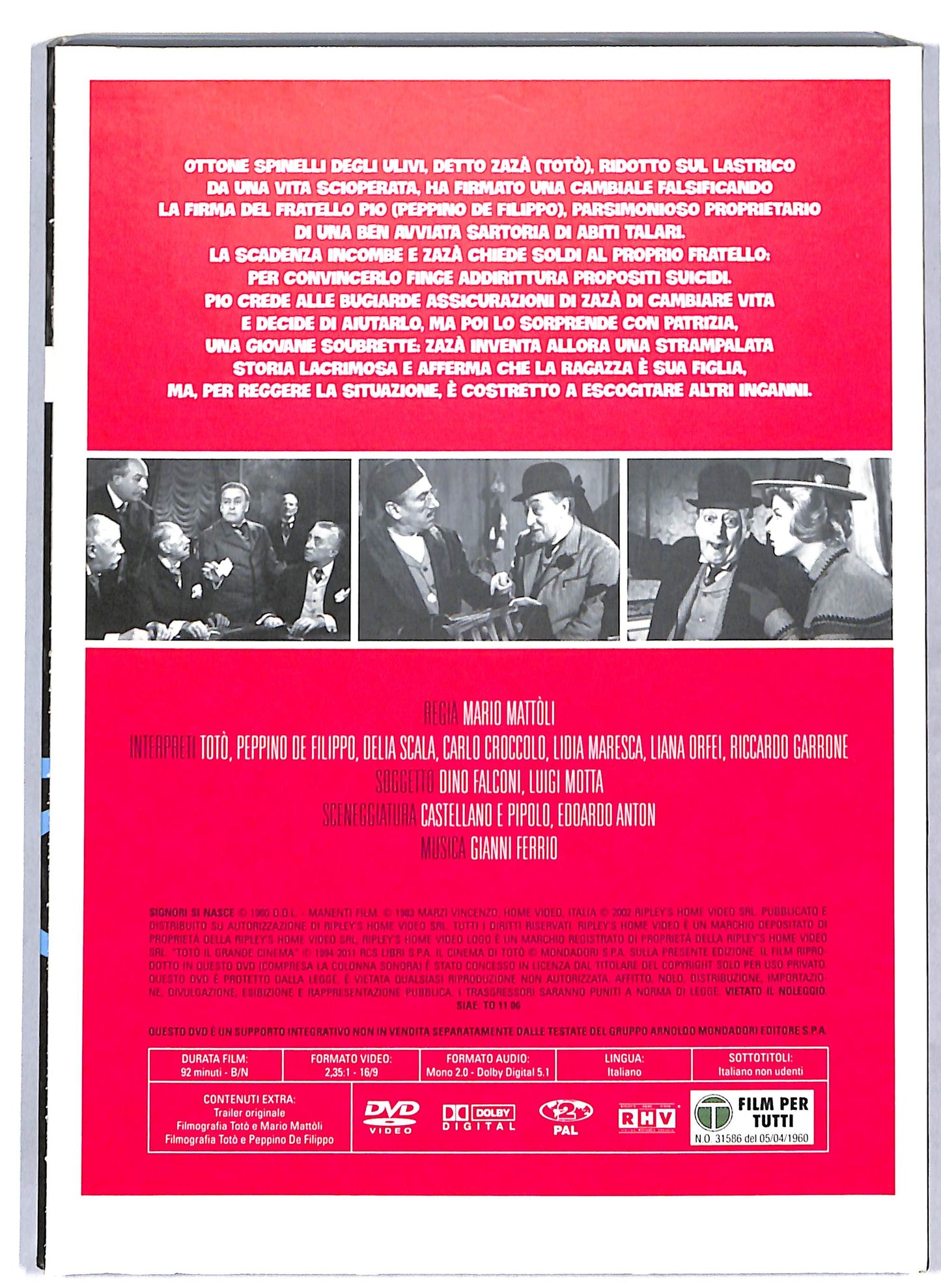 EBOND Signori si nasce EDITORIALE DVD DB684615