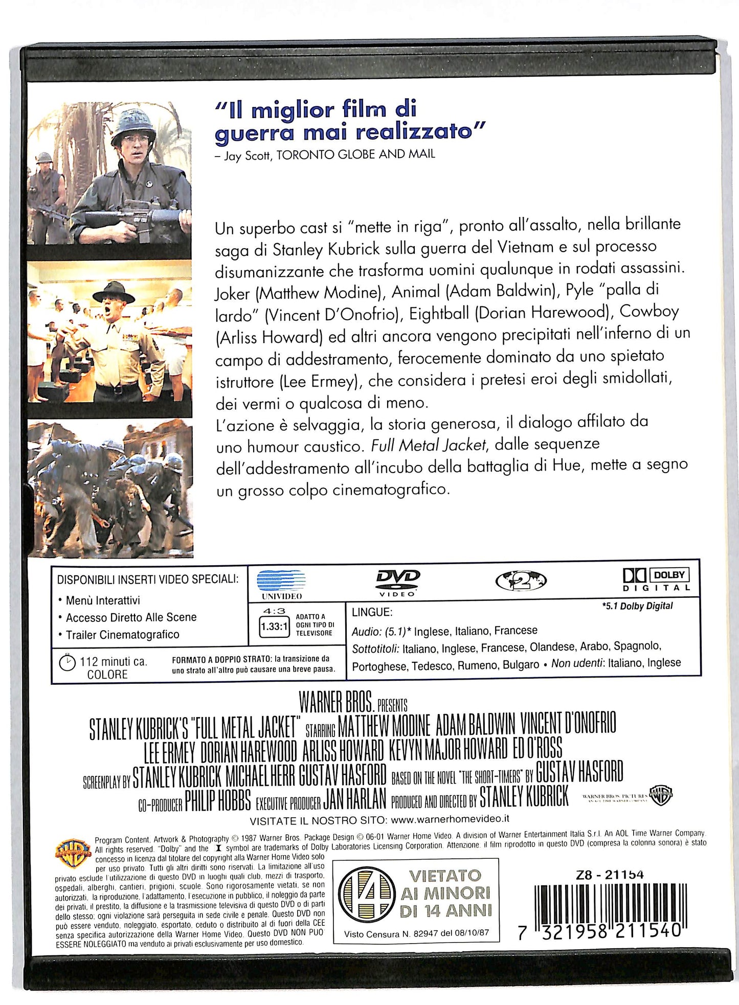 EBOND Full Metal Jacket SNAPPER DVD DB684702