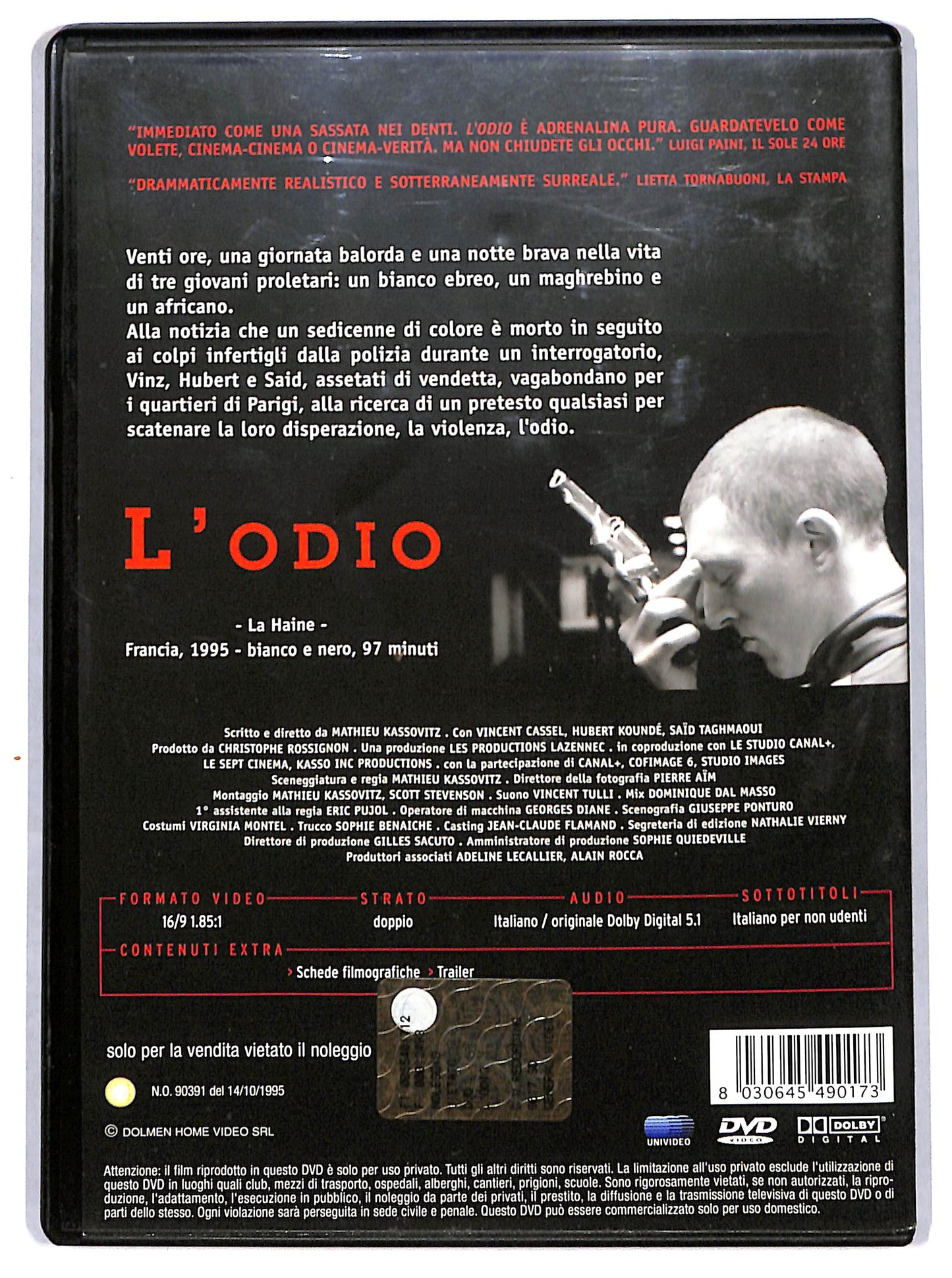 EBOND l'odio DVD DB684803