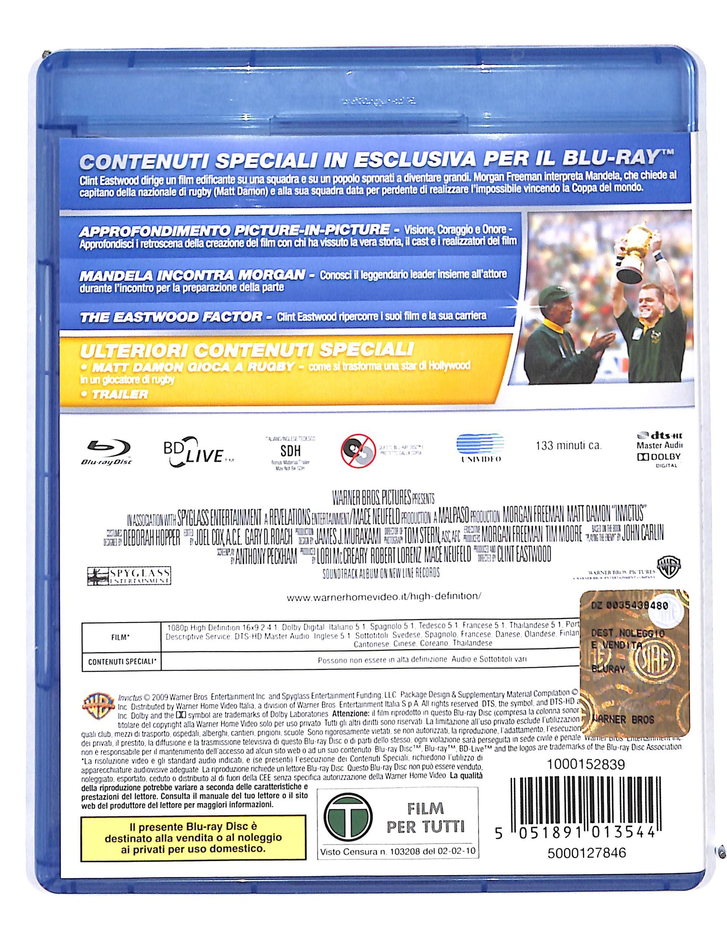 EBOND Invictus L'invincibile BLURAY BLURAY DB685114