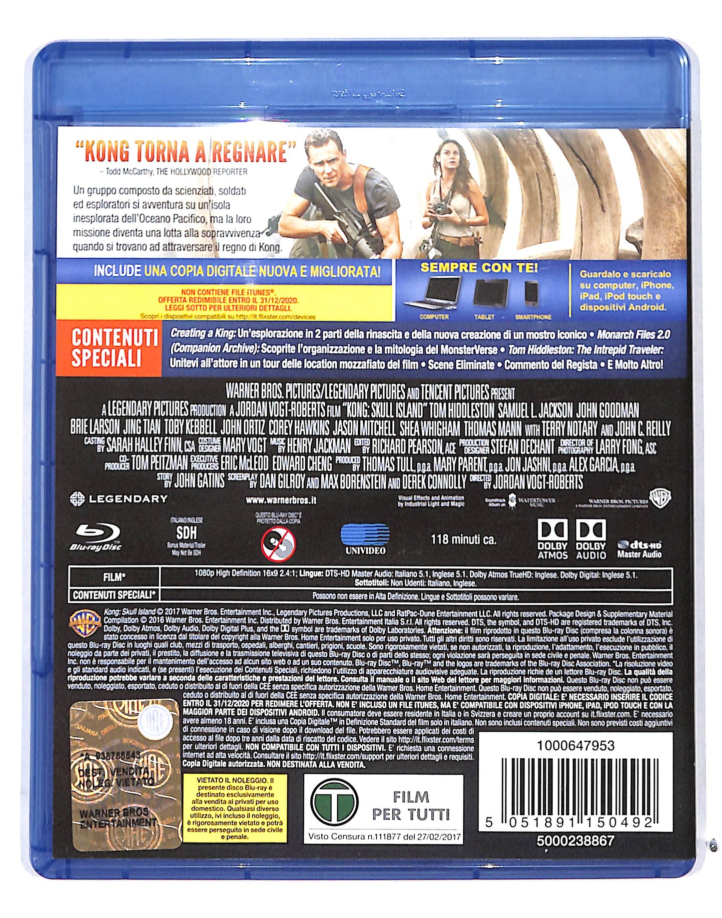 EBOND Kong Skull Island BLURAY BLURAY DB685130