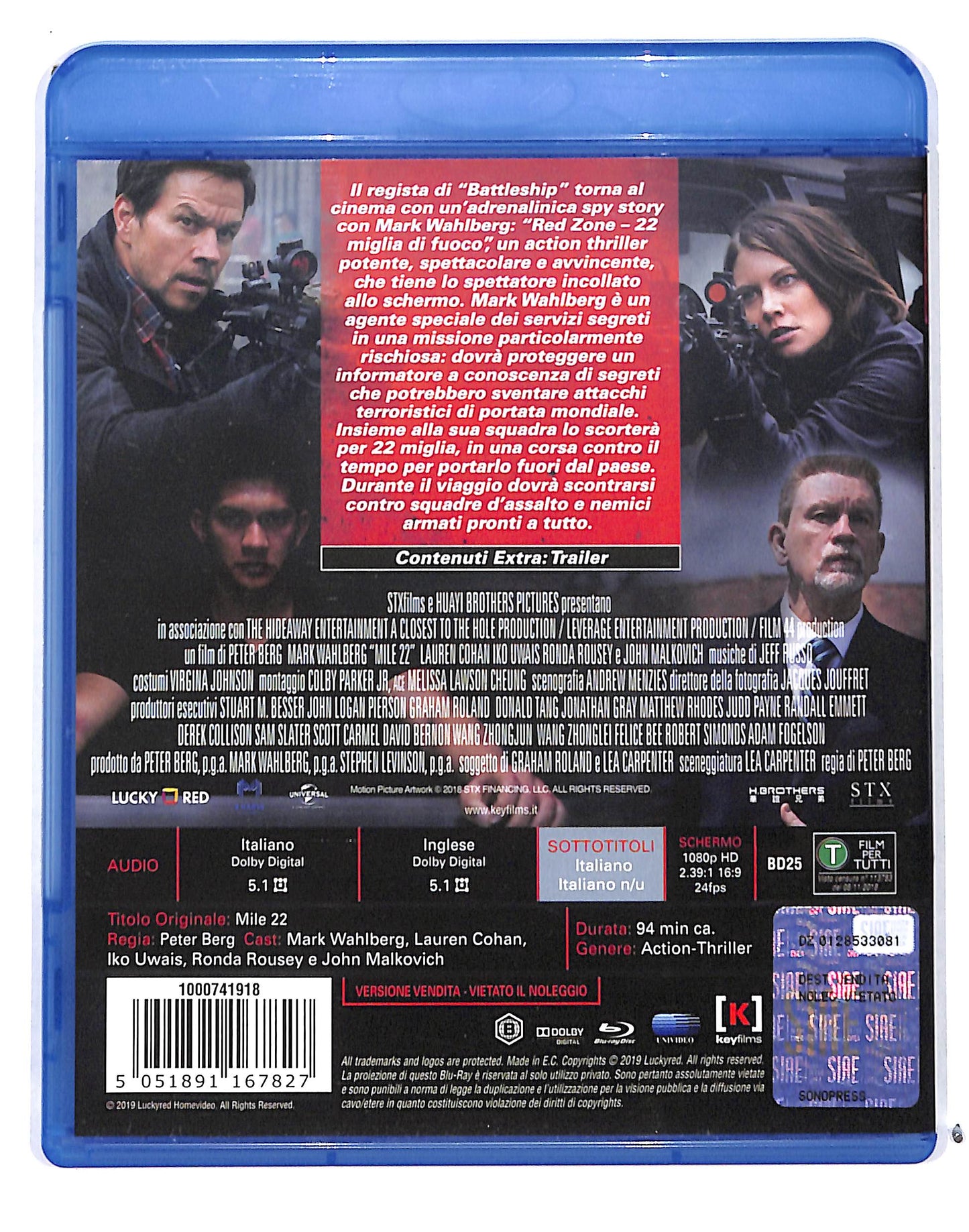 EBOND Red Zone - 22 miglia di fuoco BLURAY BLURAY DB685136