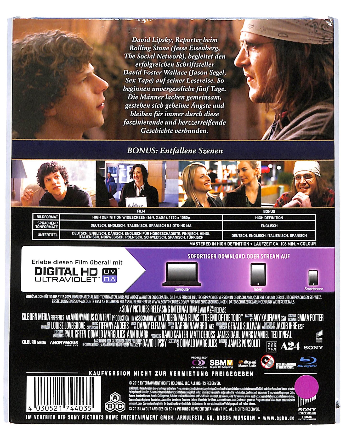 EBOND The End of the Tour BLURAY DB685141