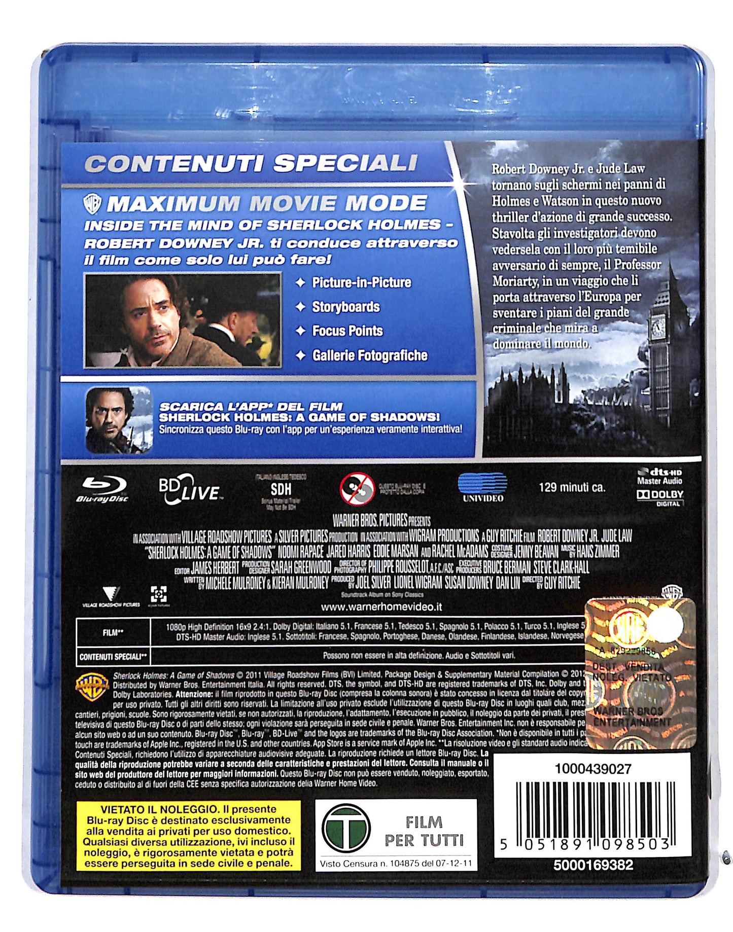 EBOND Sherlock Holmes - Gioco Di Ombre BLURAY DB685148
