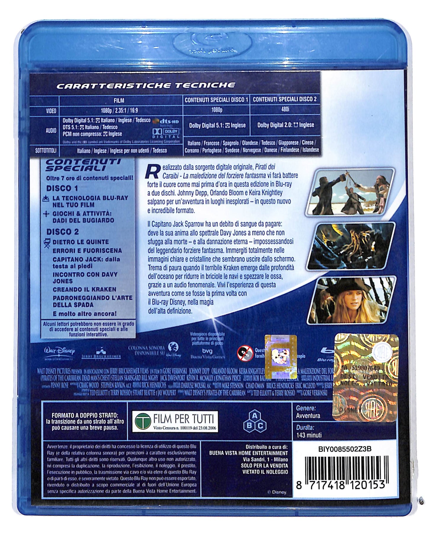 EBOND Pirati dei Caraibi La Maledizione del Forziere Fantasma BLURAY BLURAY DB685160