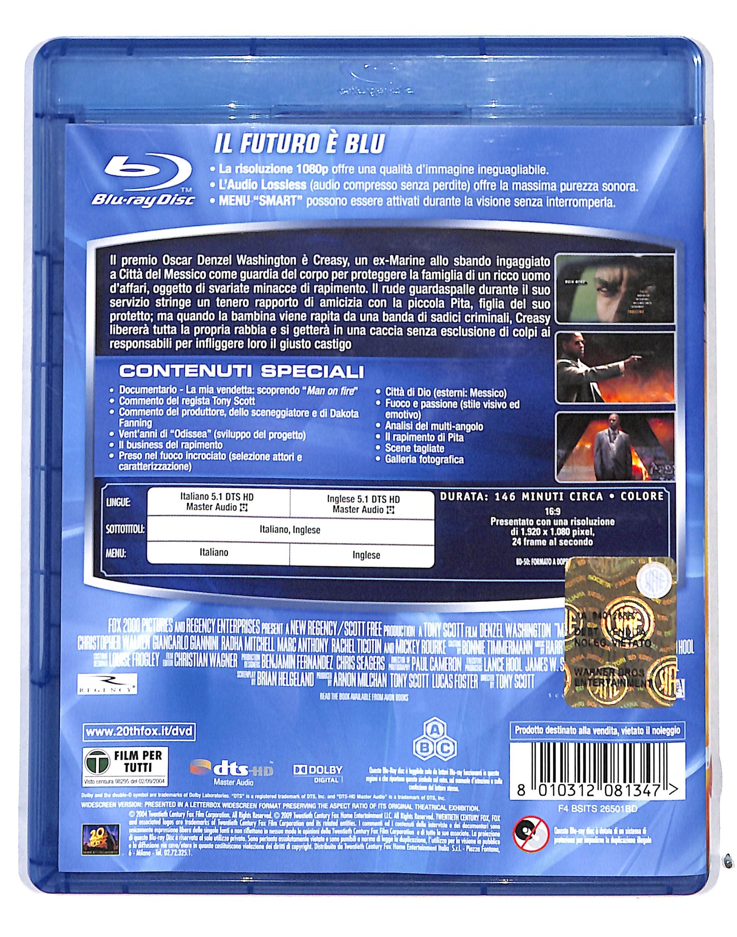 EBOND Man on Fire - Il fuoco della vendetta BLURAY BLURAY DB685161