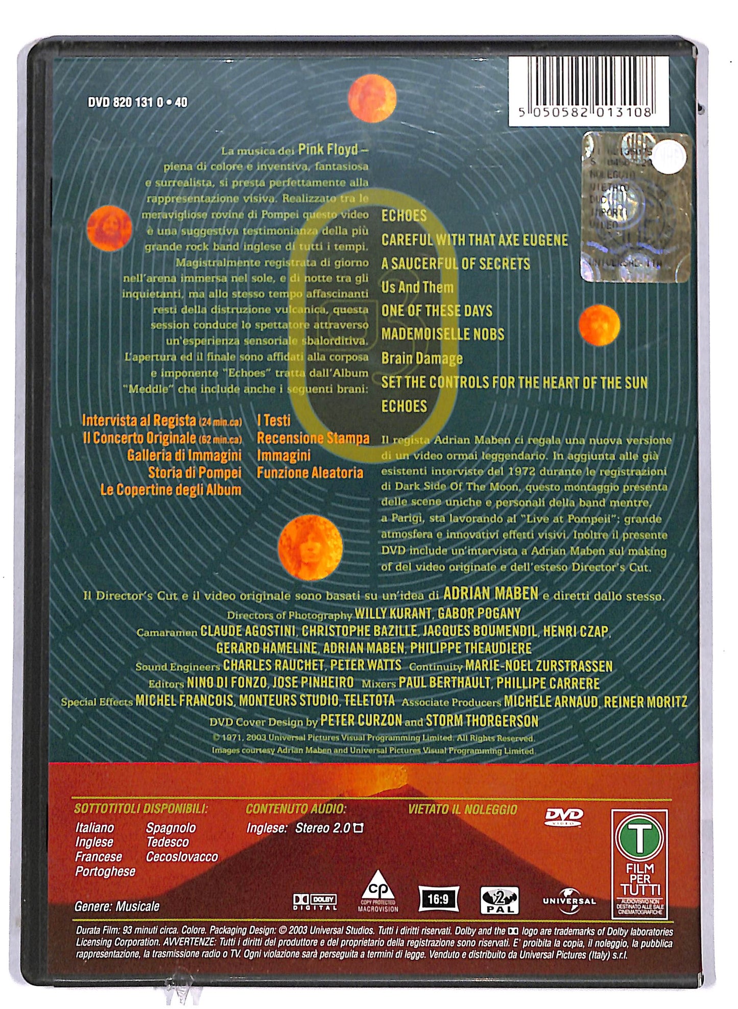 EBOND Pink Floyd - Live at Pompeii the Director's Cut DVD DB685335