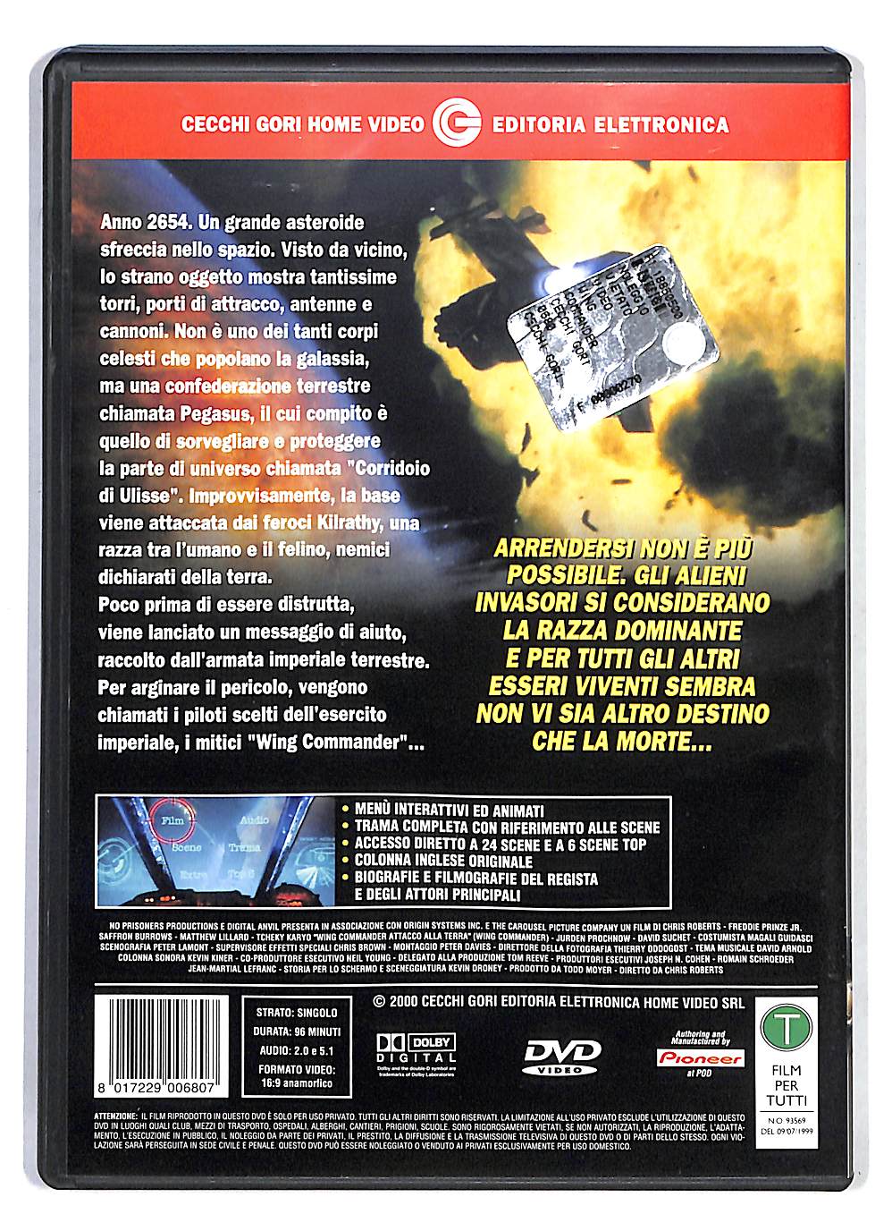 EBOND Wing Commander - Attacco alla Terra DVD DB685730