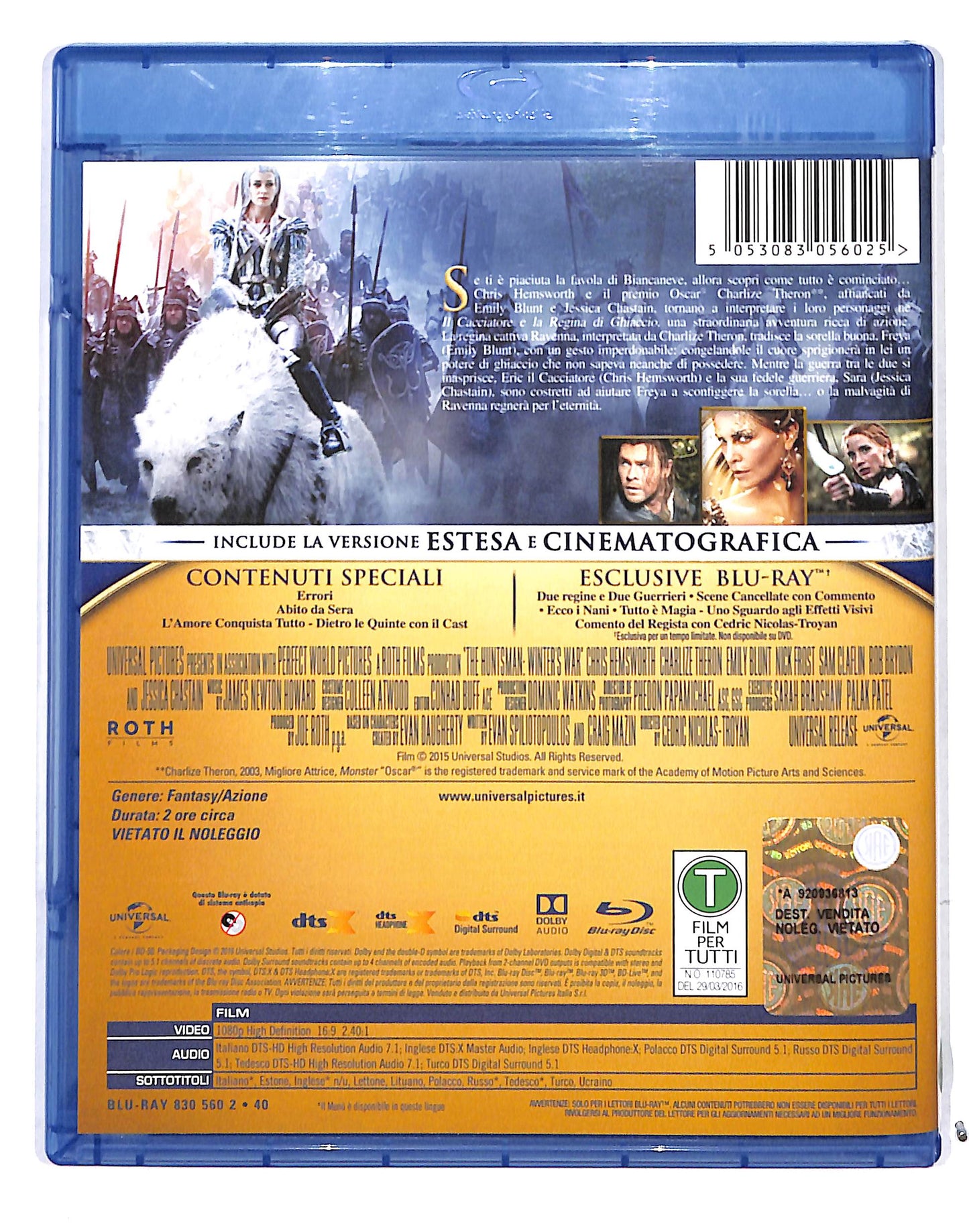 EBOND Il Cacciatore E La Regina Di Ghiaccio BLURAY DB685812