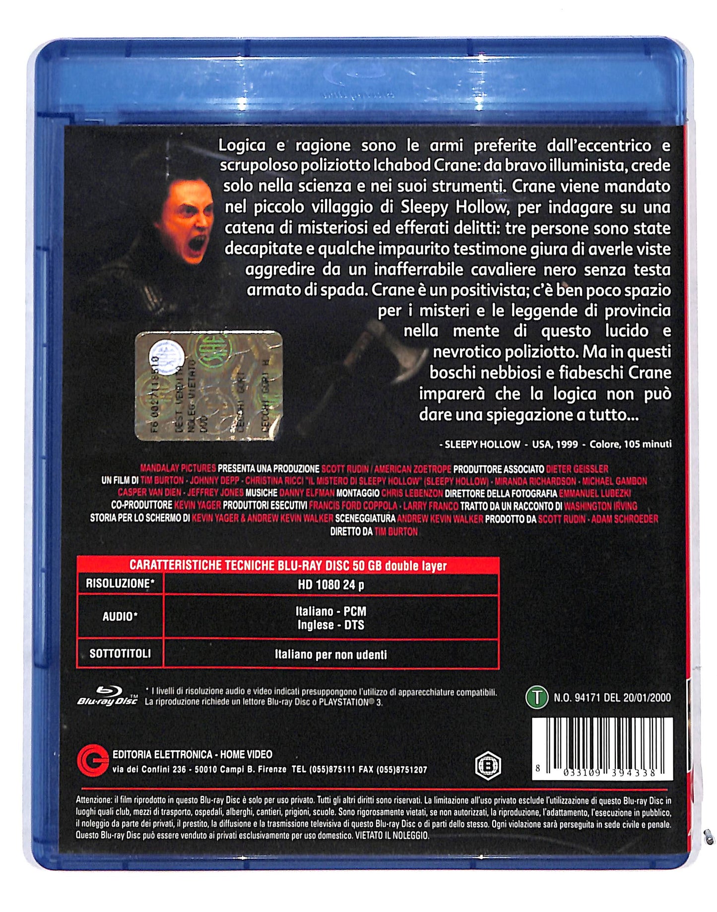 EBOND Il mistero di Sleepy Hollow BLURAY BLURAY DB685828