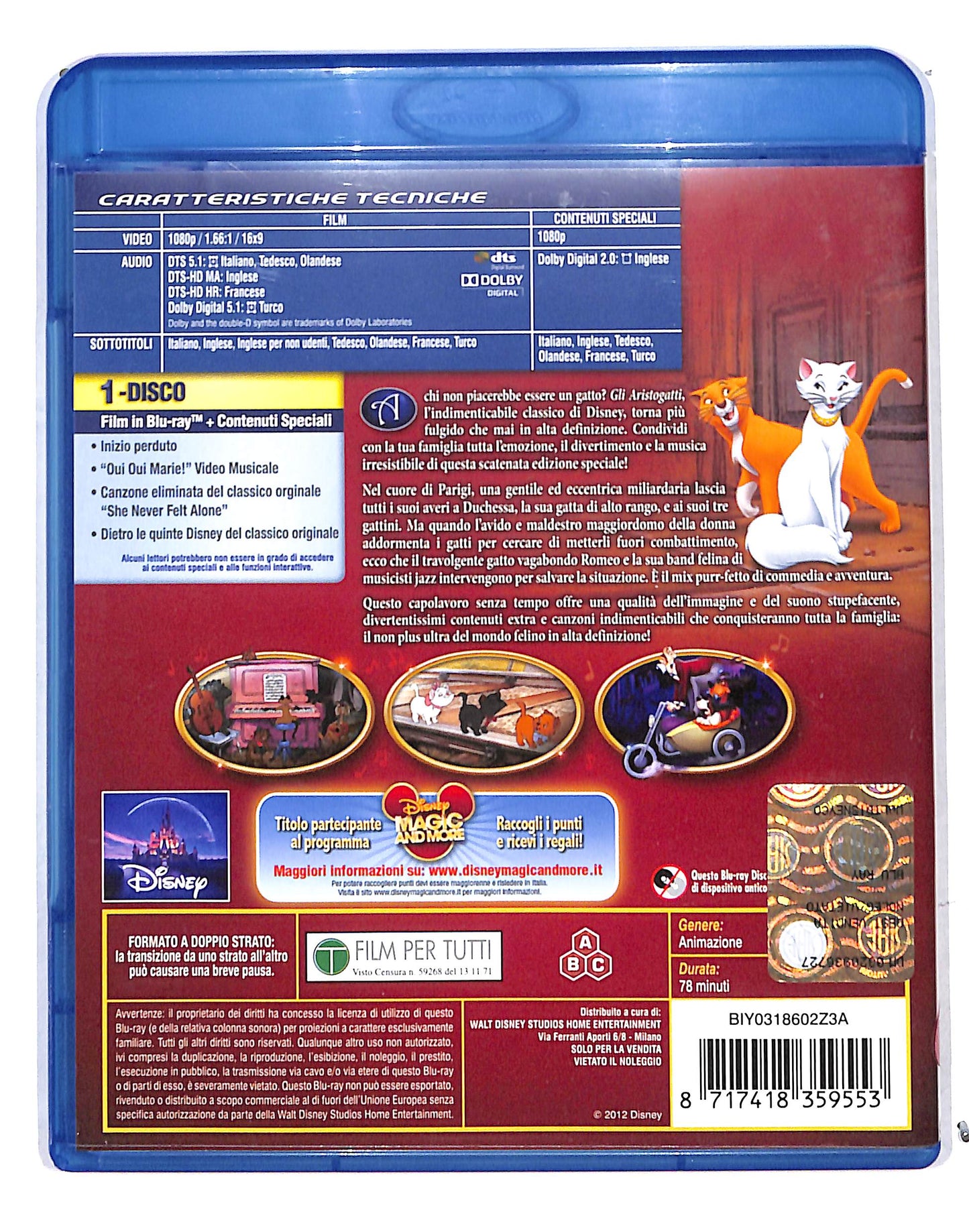 EBOND Gli Aristogatti Edizione Speciale BLURAY BLURAY DB685848