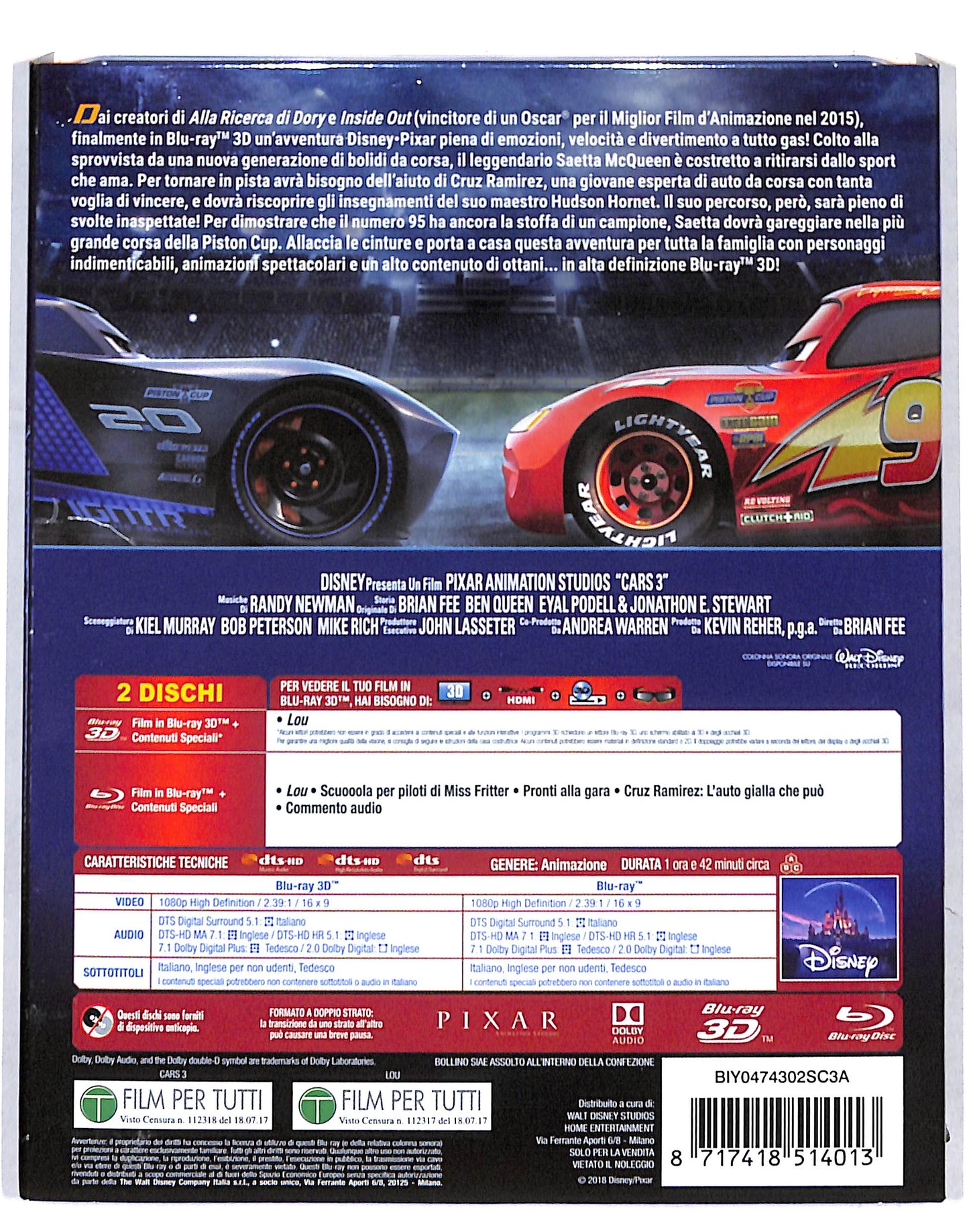 EBOND Cars 3 BLURAY 3d + BLURAY DB685861