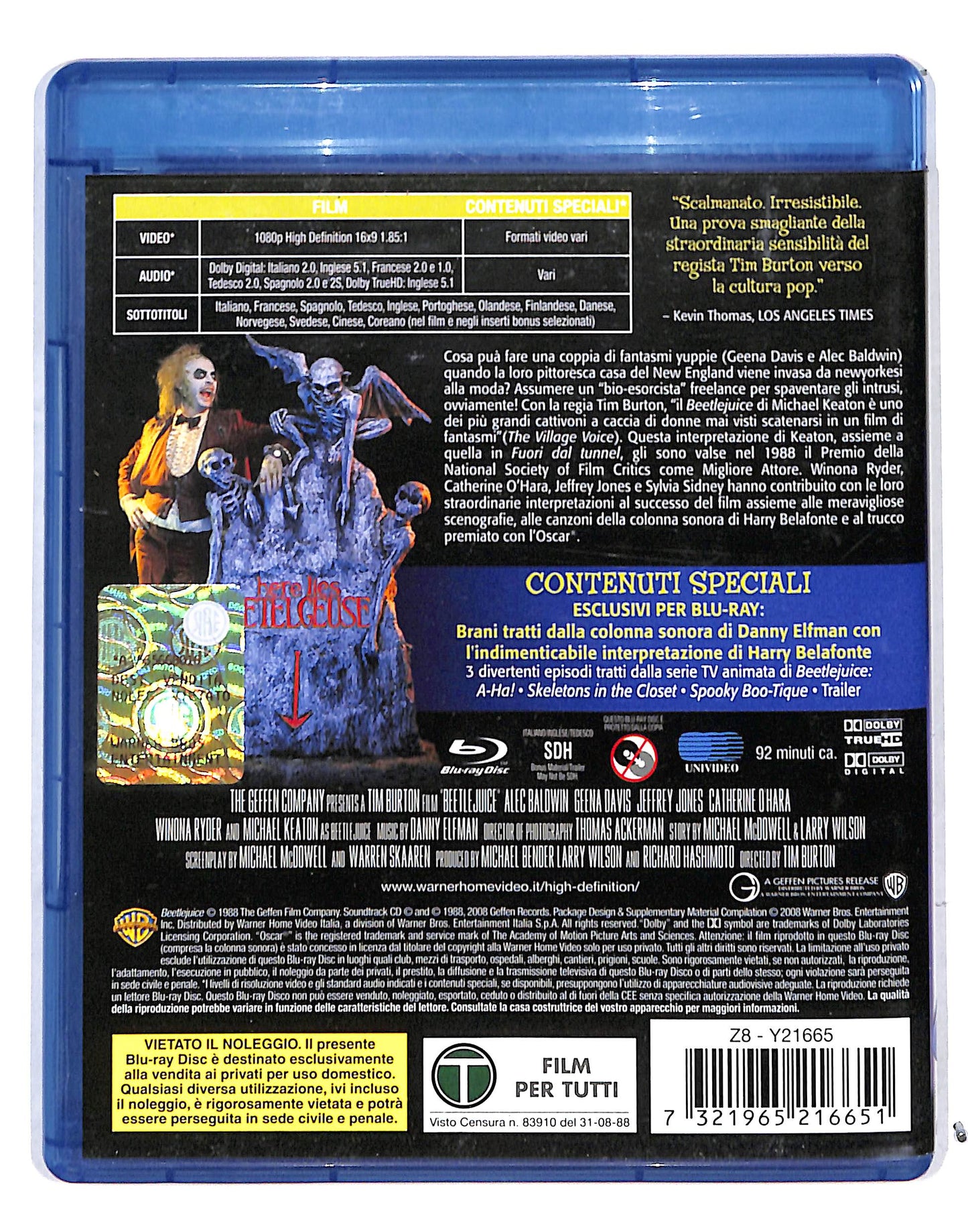 EBOND Beetlejuice Spiritello porcello Edizione 20 anniversario BLURAY DB685863