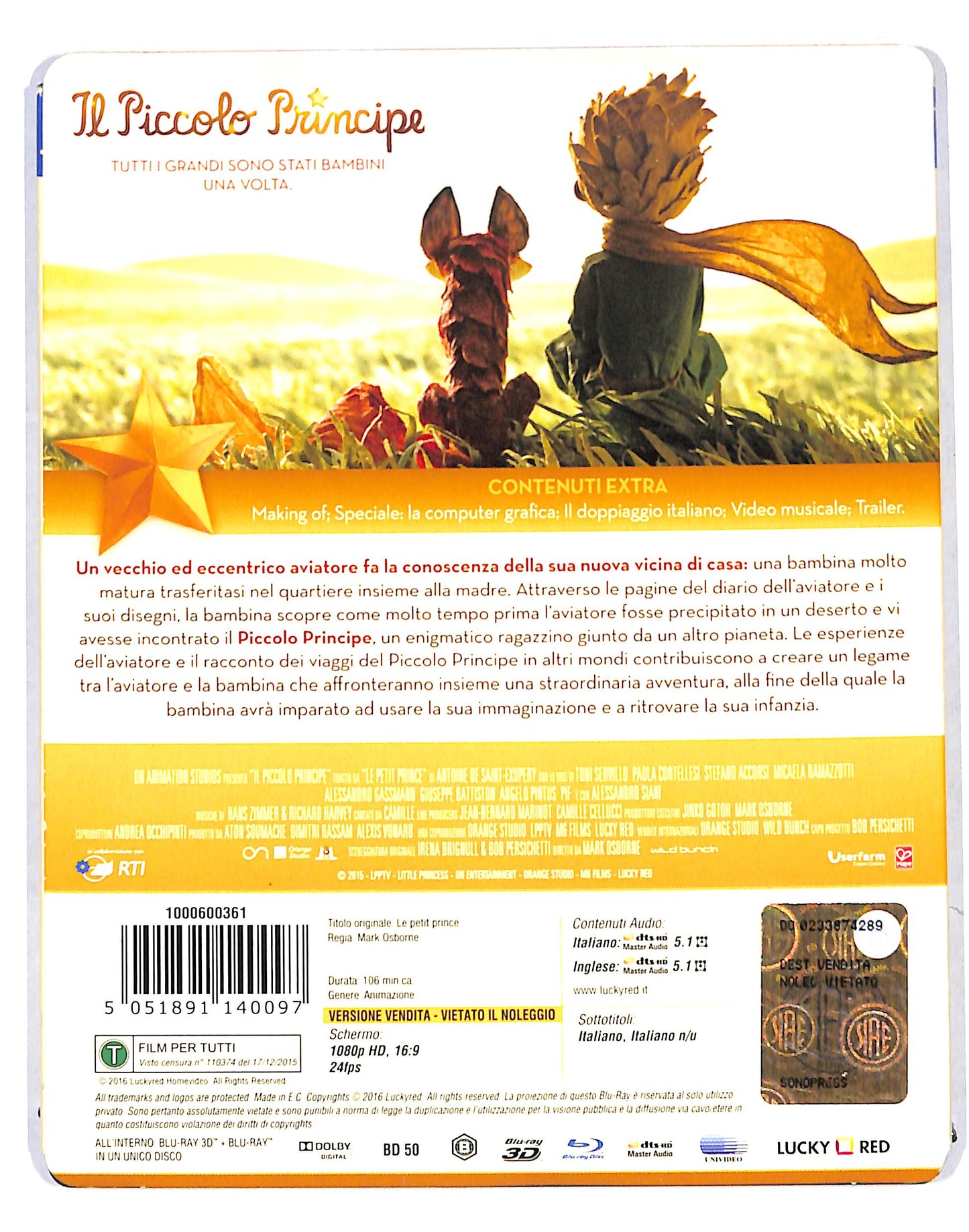 EBOND Il Piccolo Principe BLURAY 3D + BLURAY BLURAY DB685870
