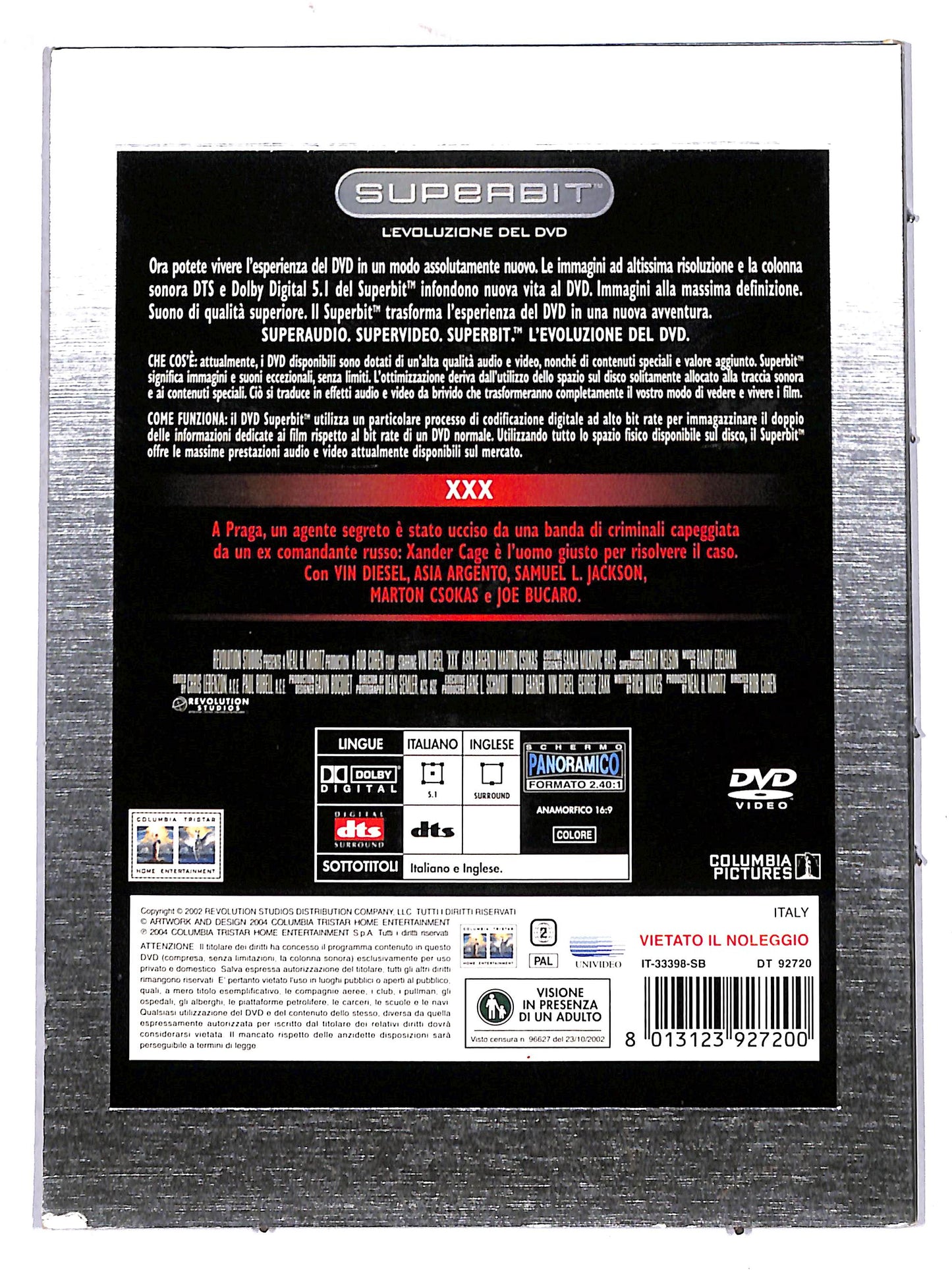 EBOND vin diesel - xxx DVD DB686212