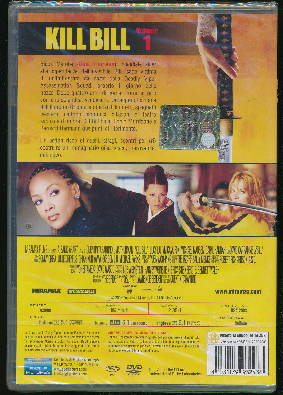 EBOND Kill Bill Vol 1 DVD DB686248