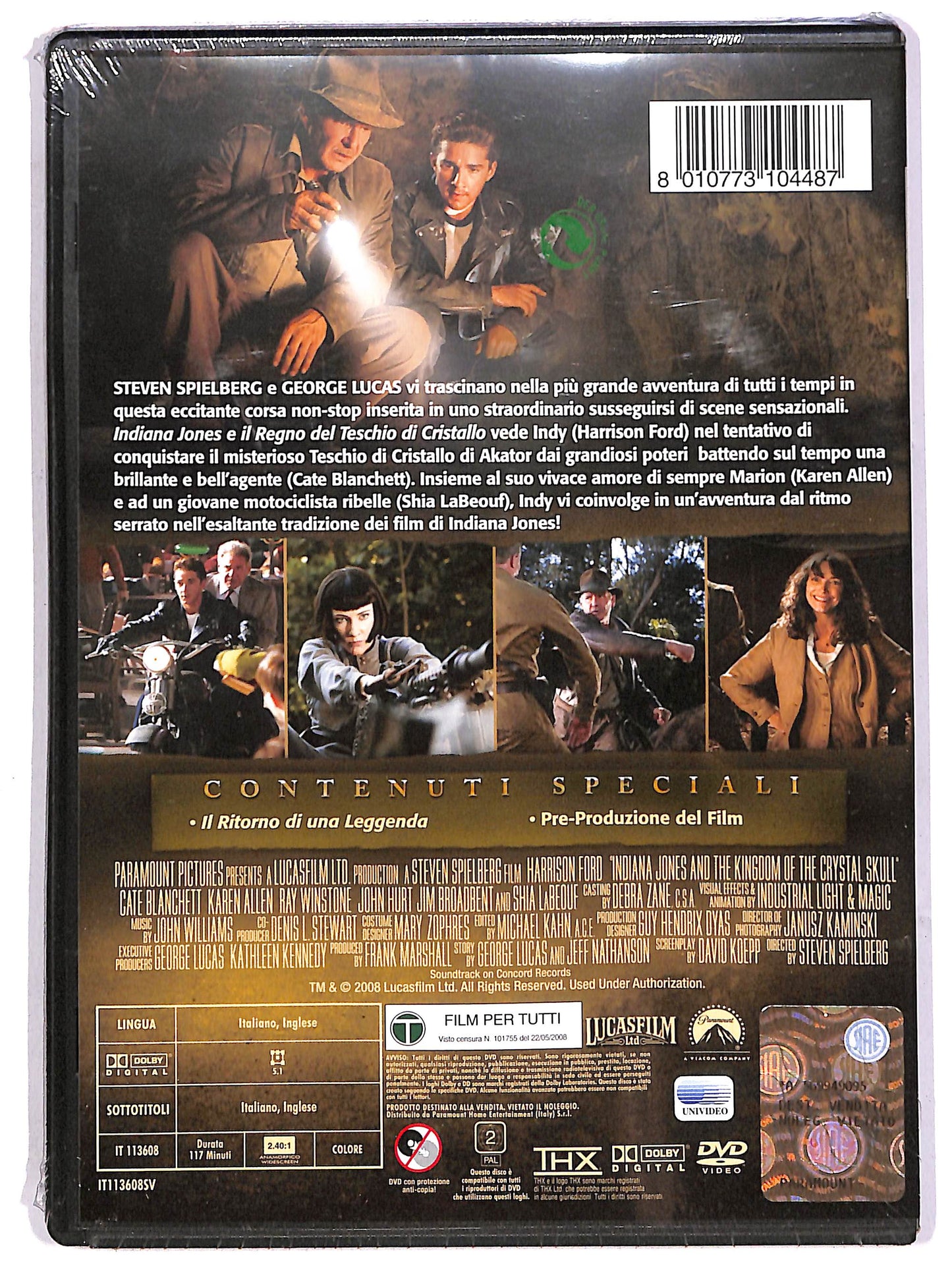 EBOND Indiana Jones e il regno del teschio di cristallo DVD DB686263